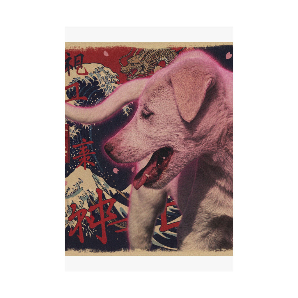 Japanese Street — Dog — Matte Poster