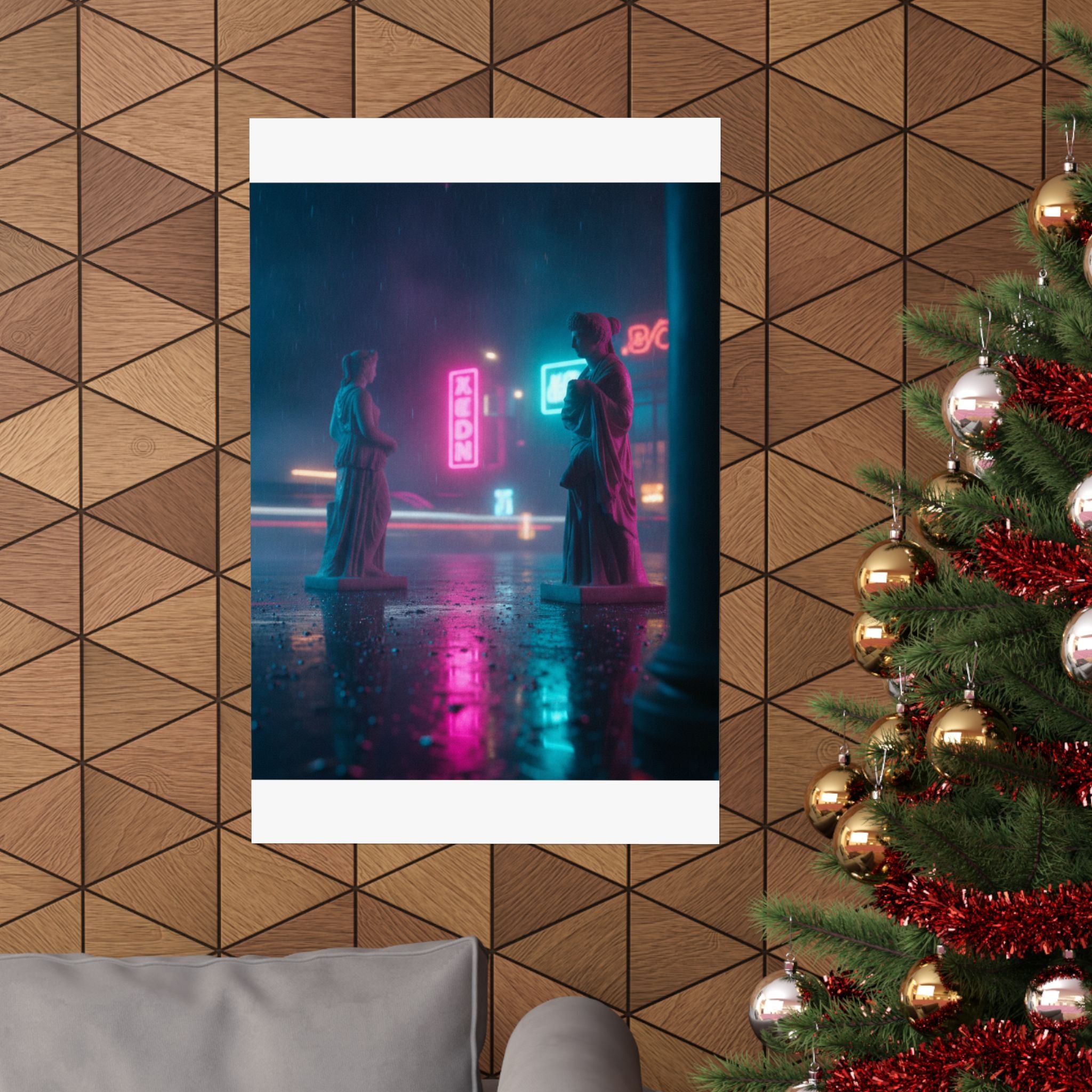 Neon Noir — Person — Matte Poster