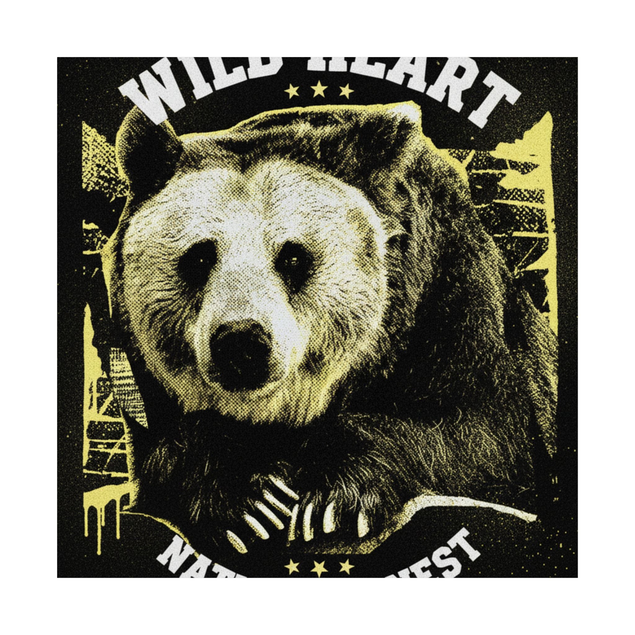 Streetwear Collage — Bear — Matte Poster