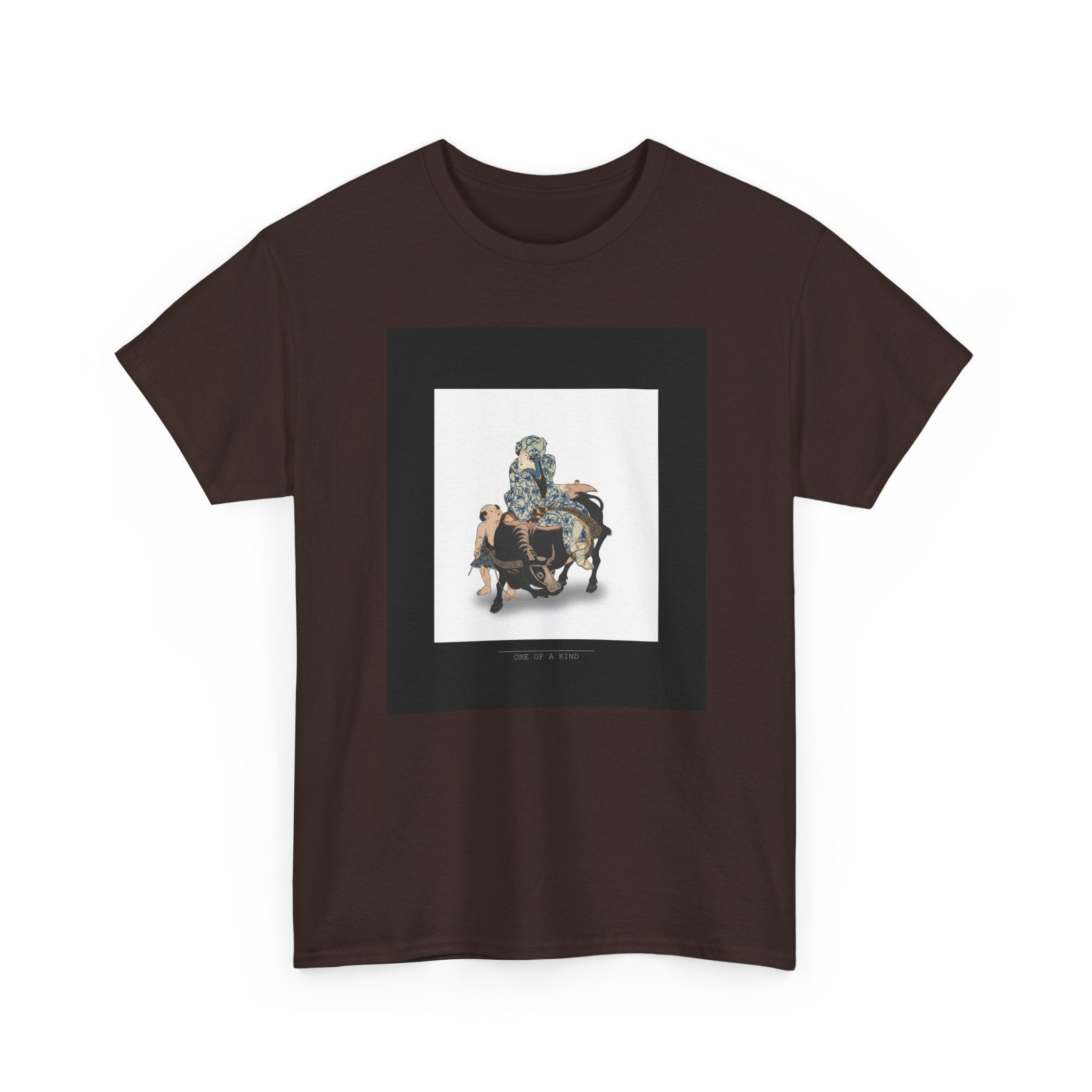 CITY NEVER SLEEPS | Roshungi (Chinese, Lu Zhunyi) As A Woman With A Pipe Riding On A Buffalo Graphic Tee — Graphic Tee