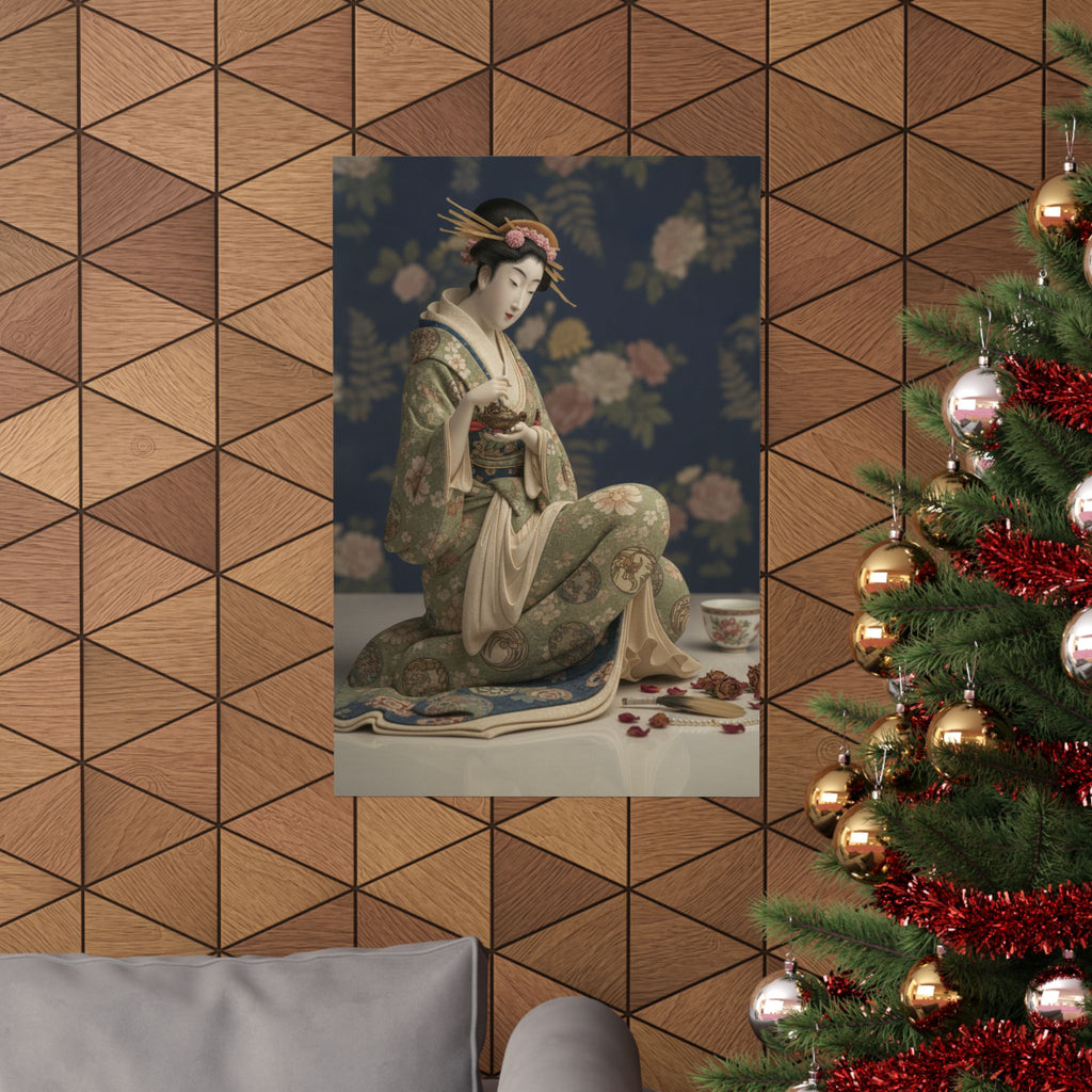 Product Marketing — Konosato Of Takeya Seated, Holding An Incense Burner — Matte Poster