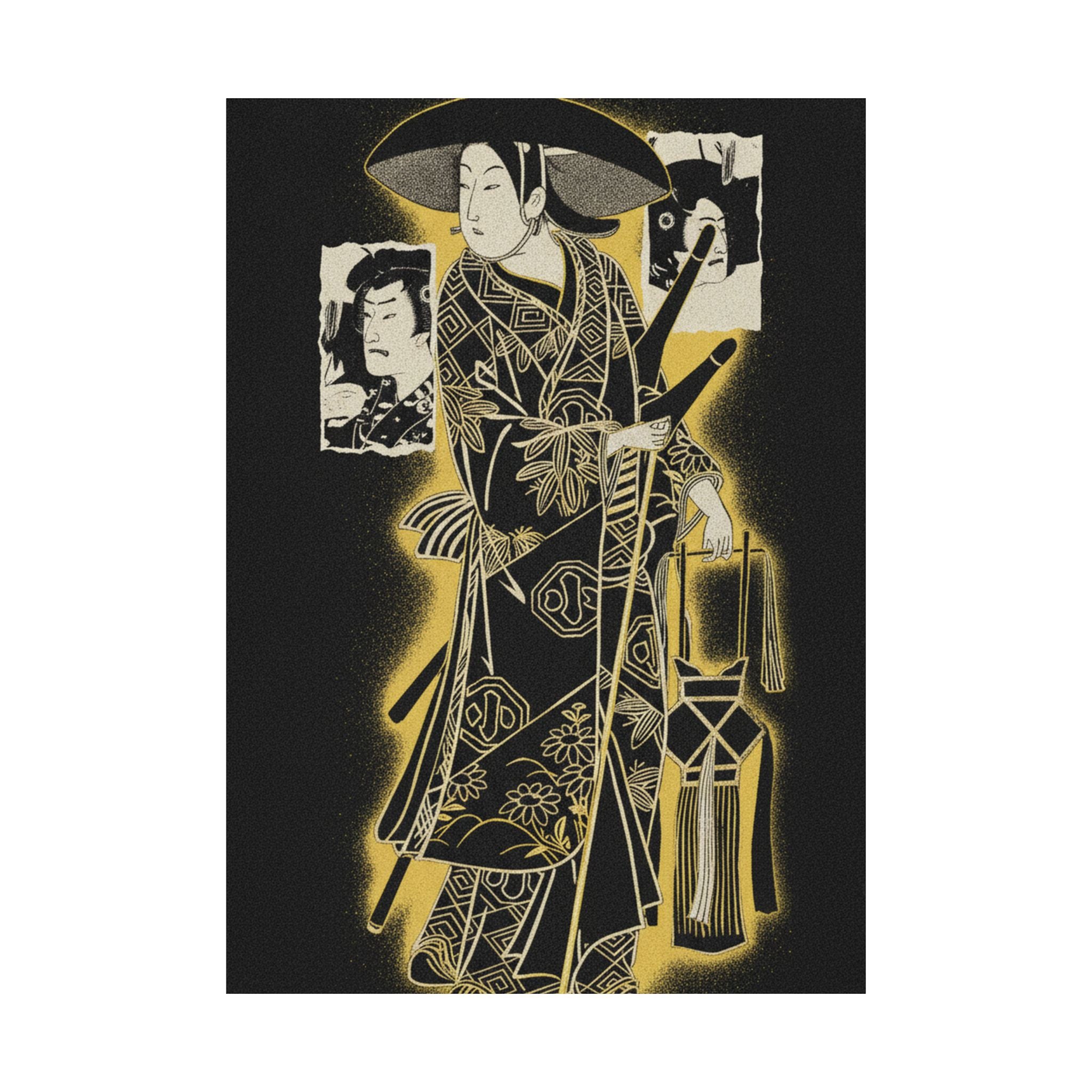 Streetwear Collage — The Actor, Arashi Otohachi, 1695–1769 In An Unidentified Role — Matte Poster