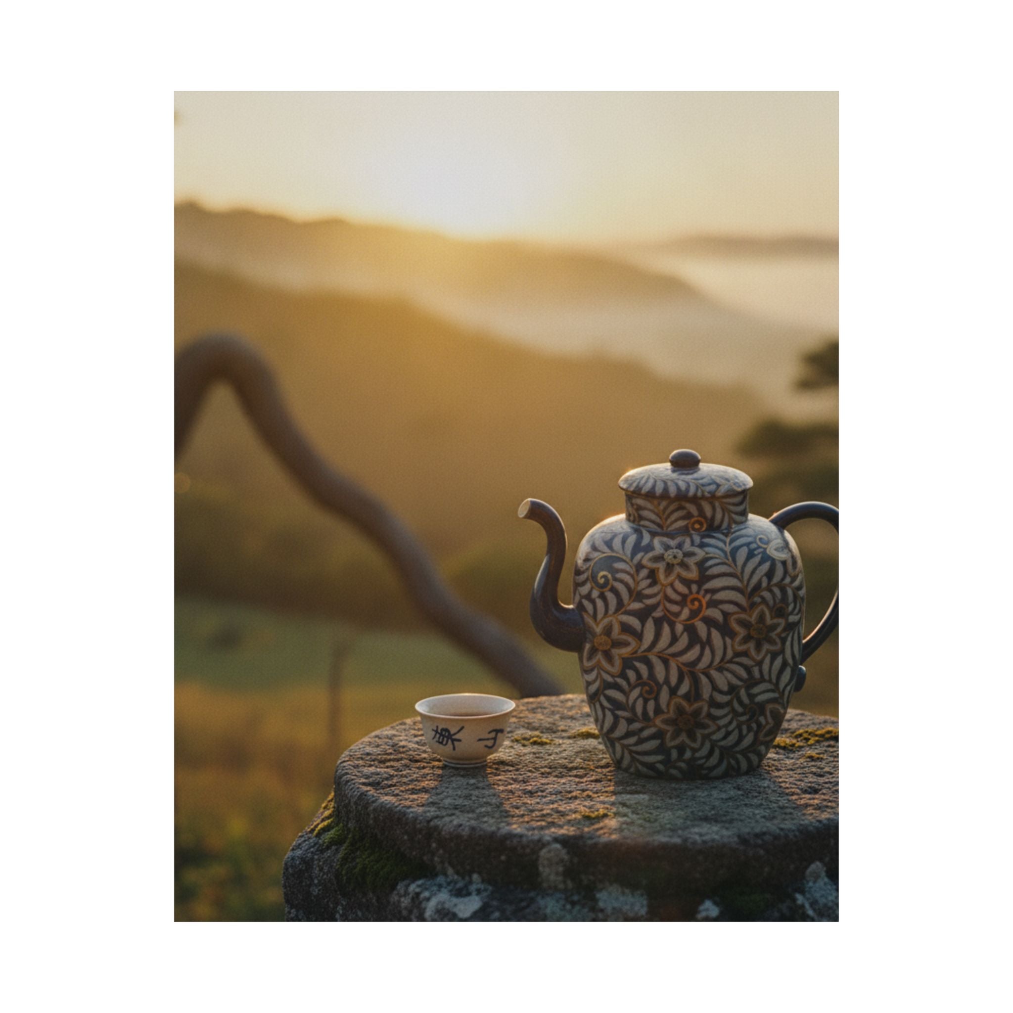 Scenic Nature — Wine Pot And Cup — Matte Poster