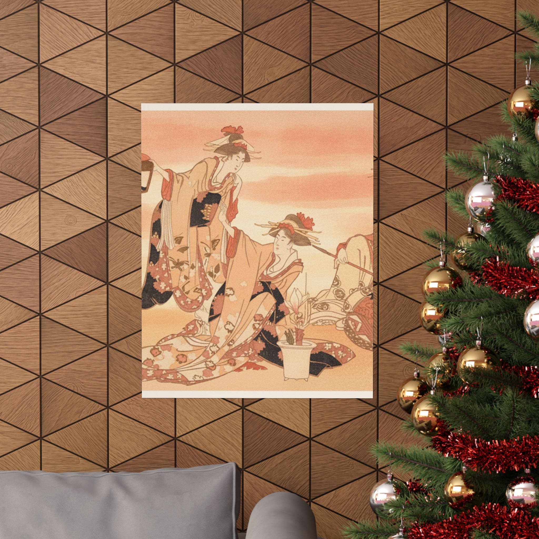 Southern Sunset — Three Young Ladies Visiting Together — Matte Poster