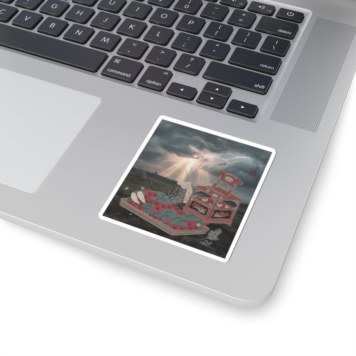 Dramatic Storm — Cabinet For The Toilet And Bed-Clothes — Kiss-Cut Sticker