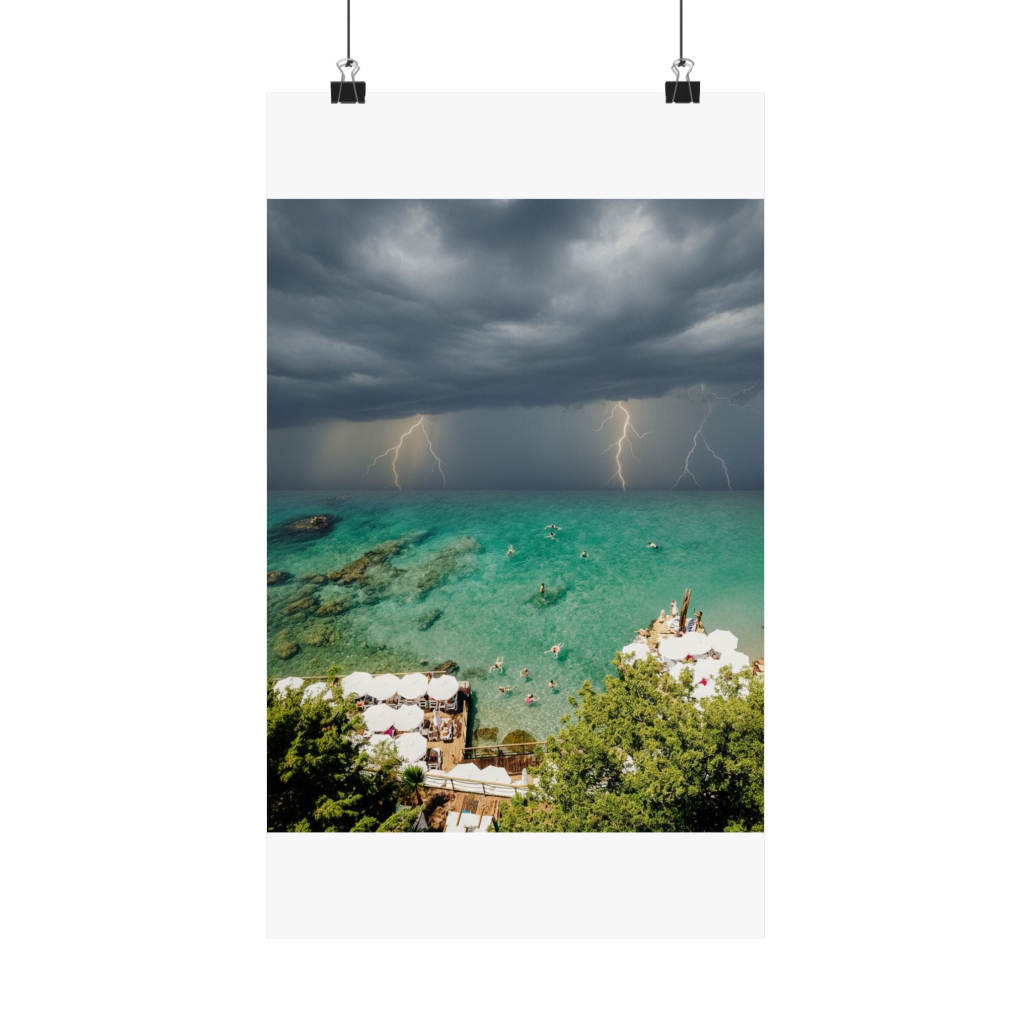Dramatic Storm — Beach — Matte Poster