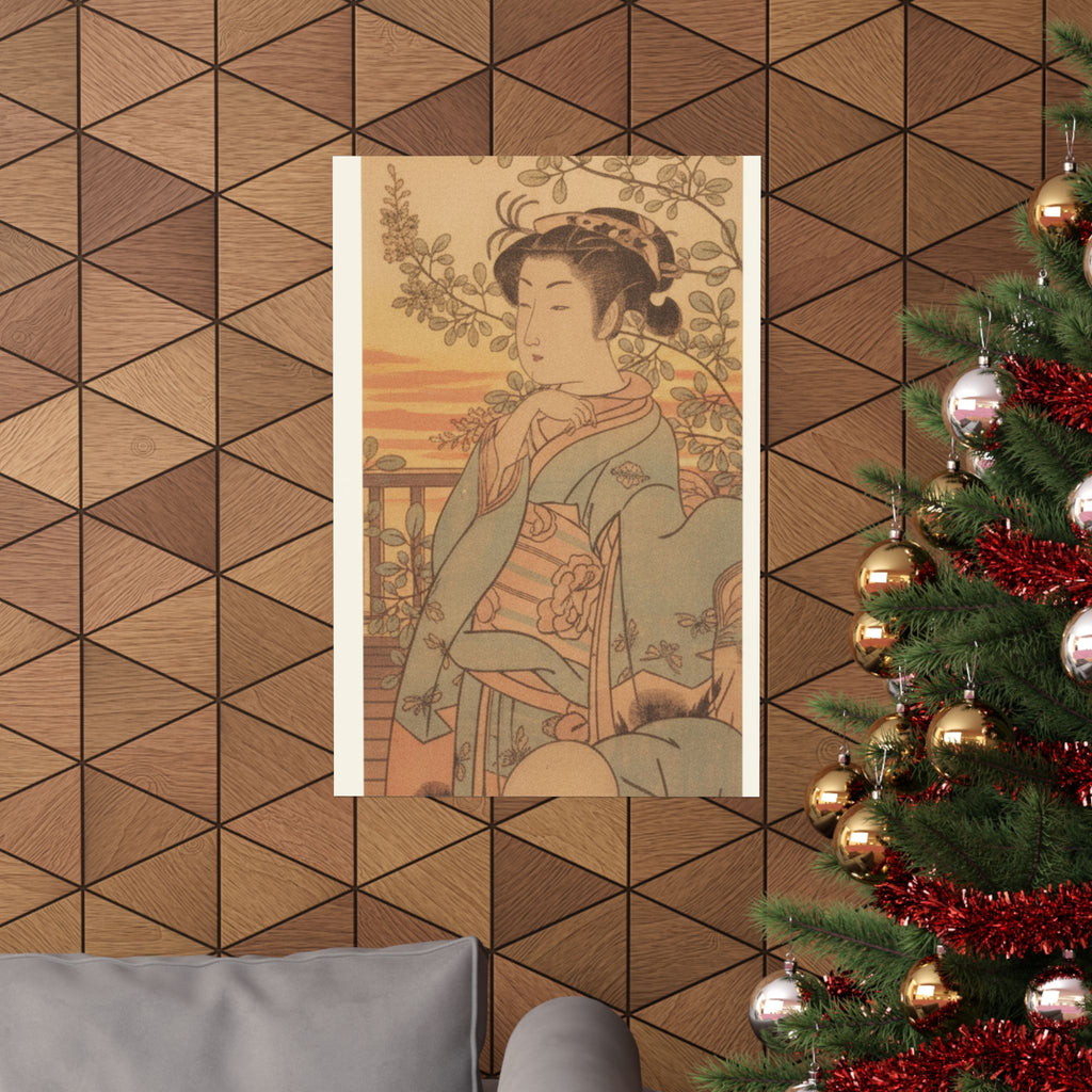 Southern Sunset — A Young Lady And Her Boy Servant — Matte Poster