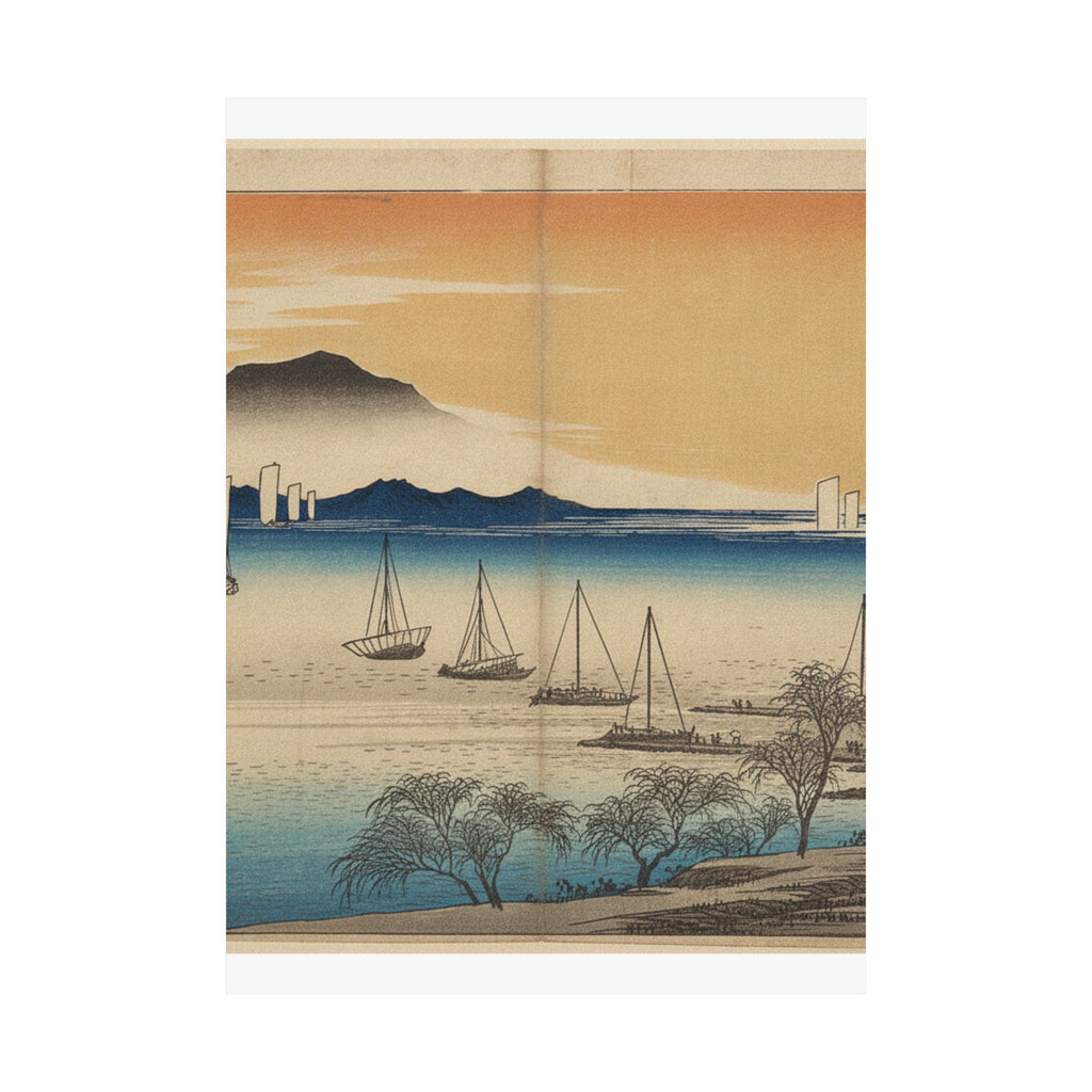 Affirmation — Sailing Boats Returning To Yabase, Lake Biwa — Matte Poster