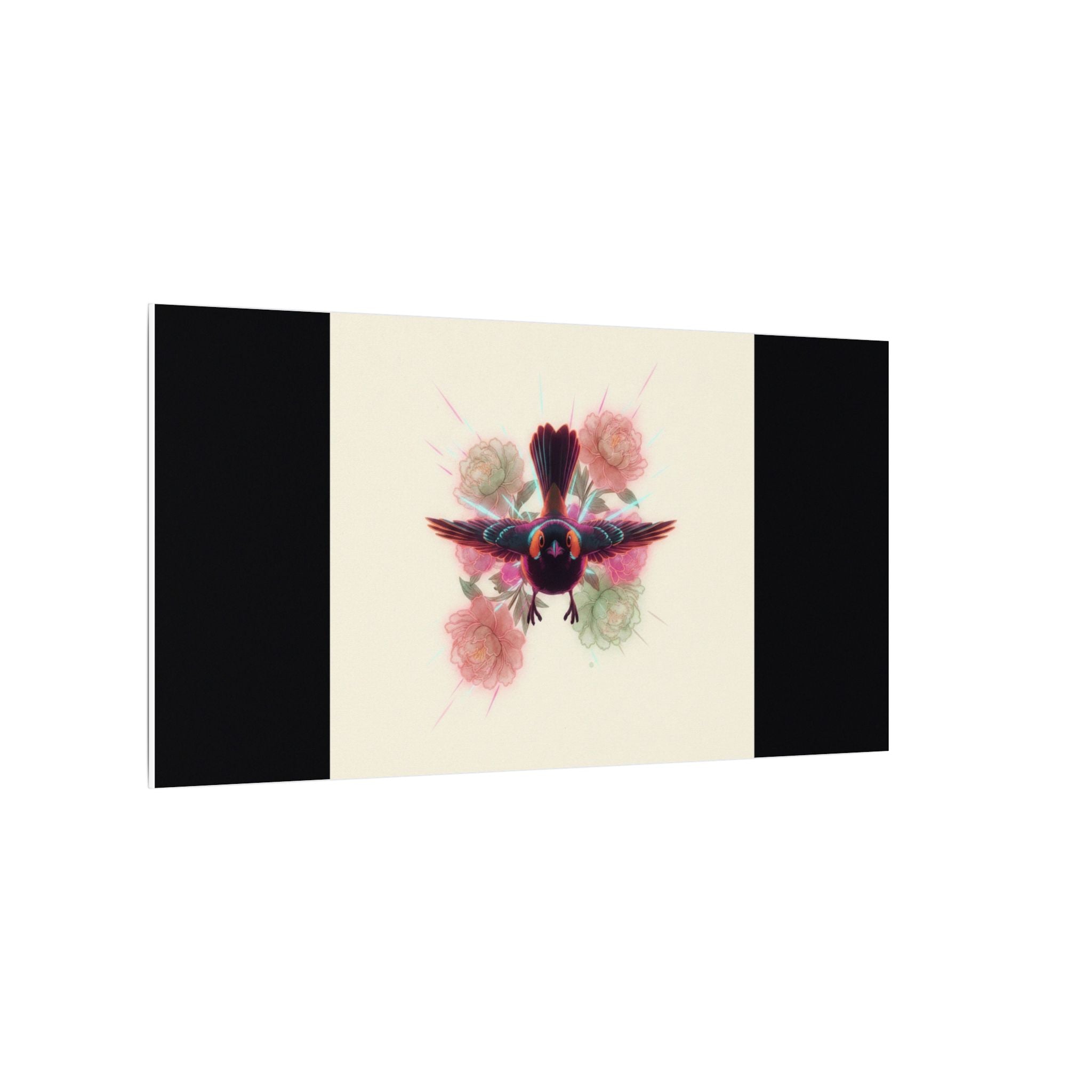 BRED IN THE CITY Flying Bird & Roses Matte Canvas