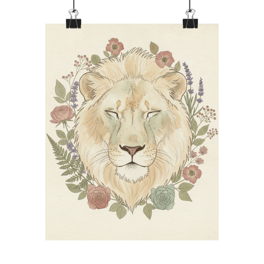 Botanical — Lion — Matte Poster