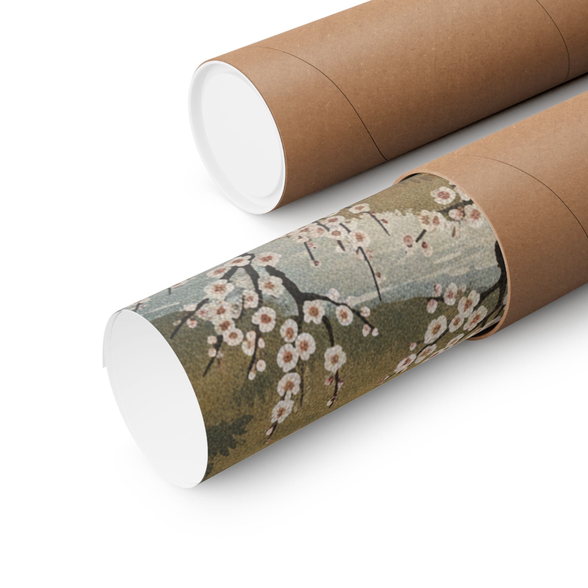 Scenic Nature — Plum Tree In Blossom — Matte Poster