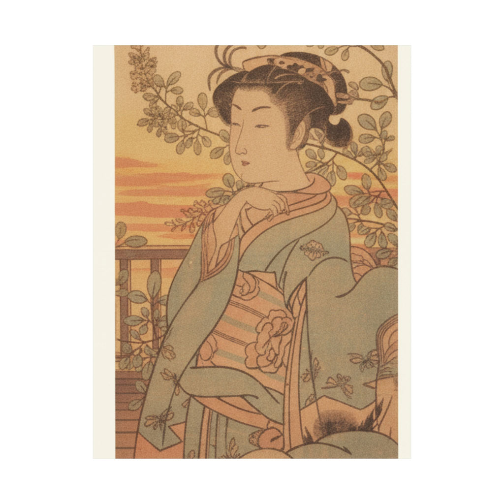 Southern Sunset — A Young Lady And Her Boy Servant — Matte Poster