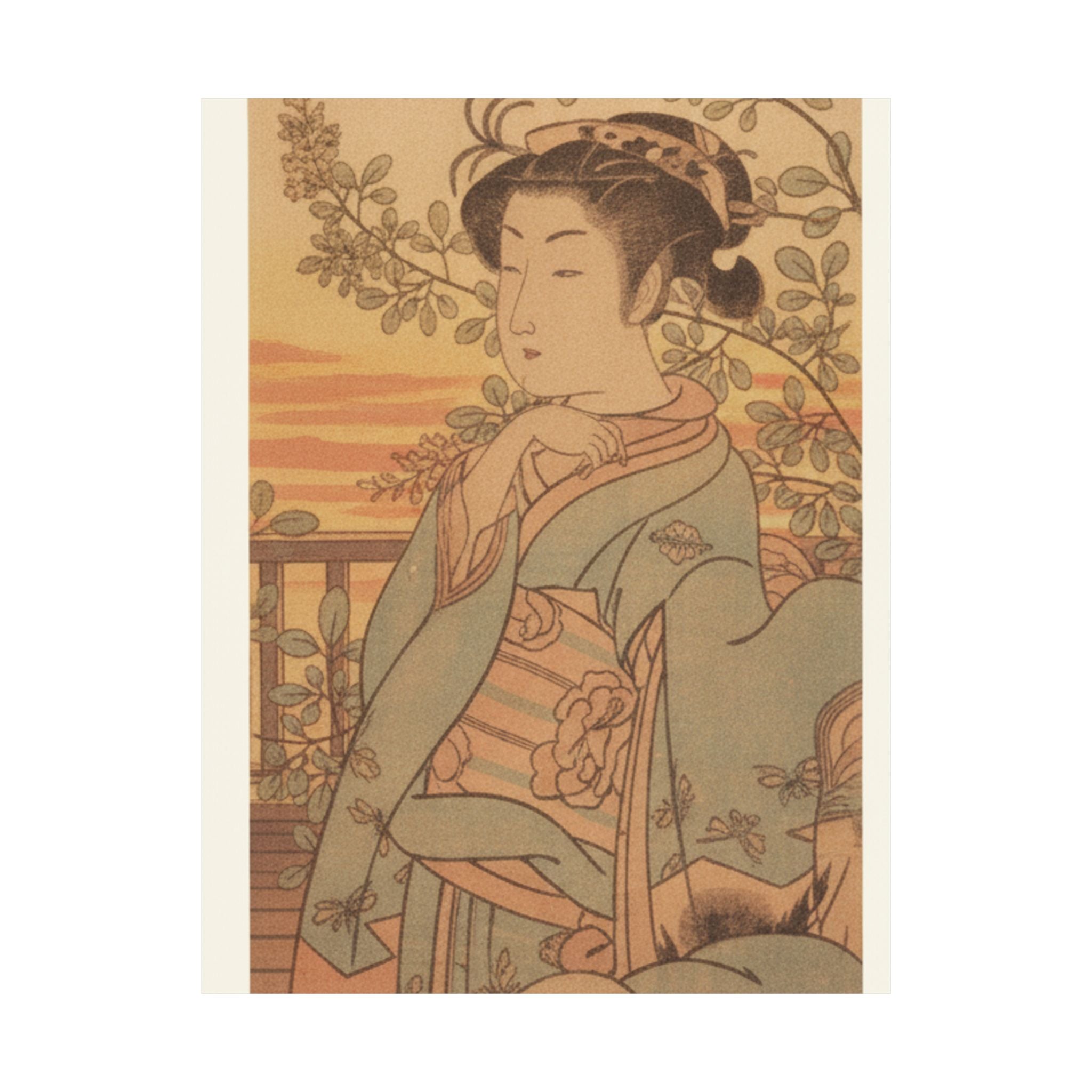 Southern Sunset — A Young Lady And Her Boy Servant — Matte Poster