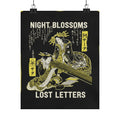 Streetwear Collage — Two Courtesans, One Playing A Koto (Harp) And The Other Reading A Letter — Matte Poster