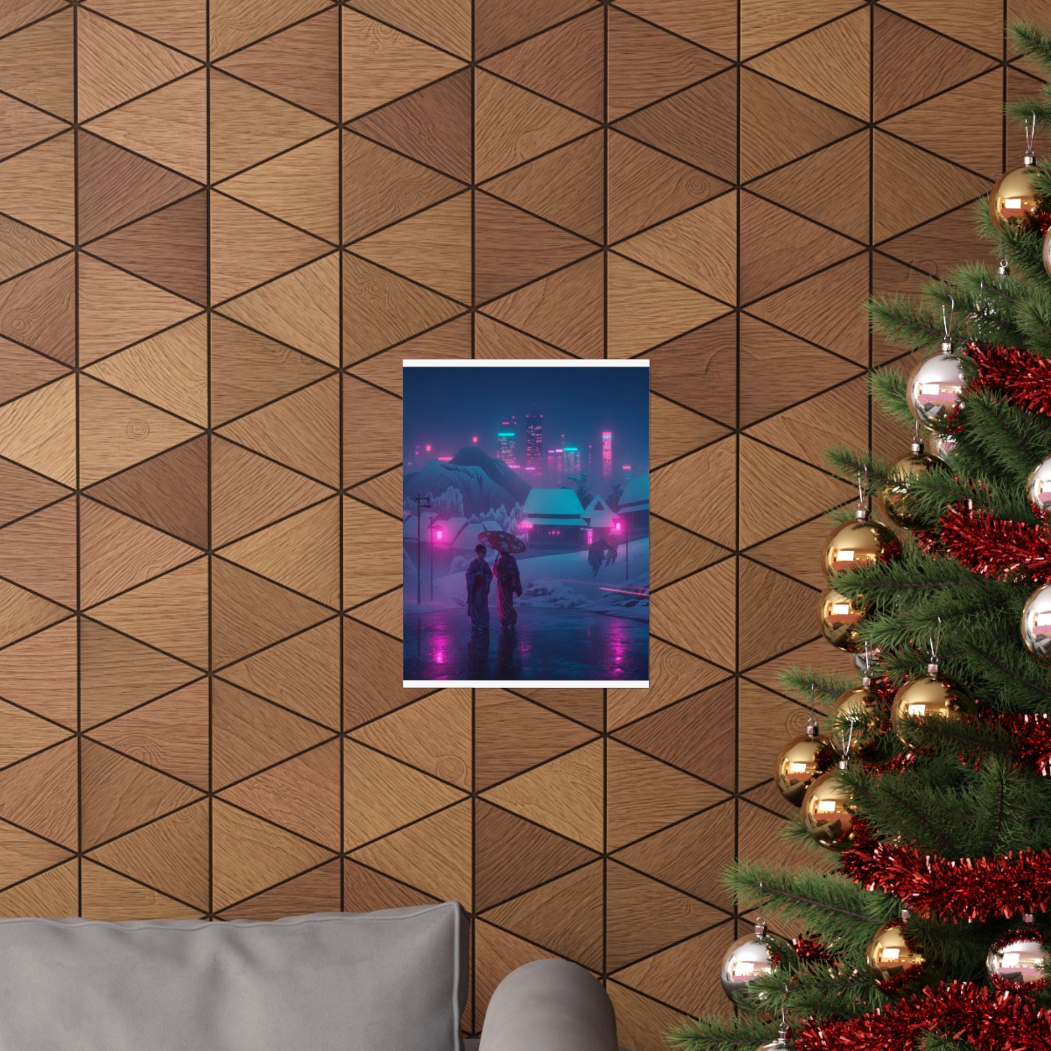 Neon Noir — Evening Snow — Matte Poster