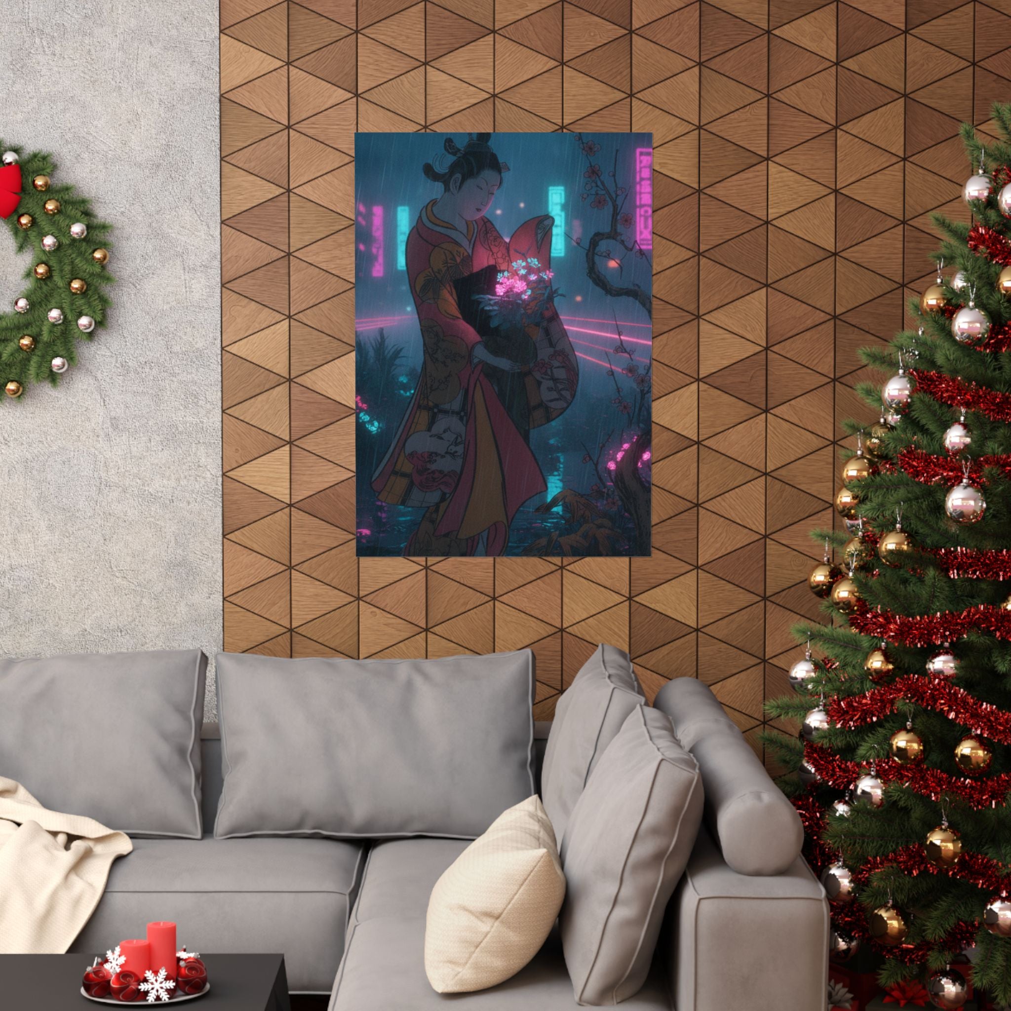 Neon Noir — A Young Lady In A Garden — Matte Poster