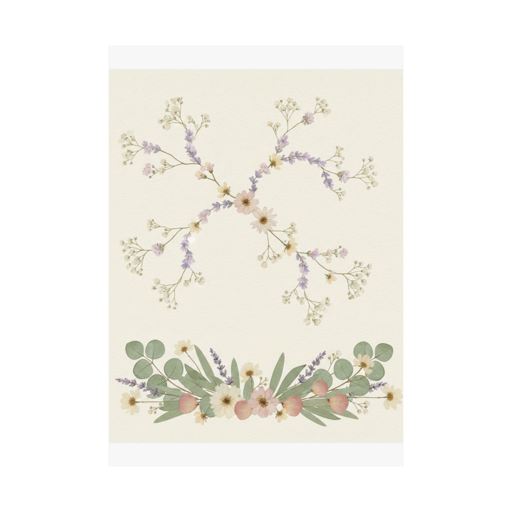 Pressed Lavender & Eucalyptus Garland Matte Poster