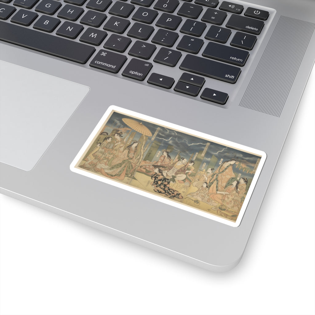 Dramatic Storm — A View Of The Pleasures Of The Taiko And His Five Wives At Rakutō — Kiss-Cut Sticker