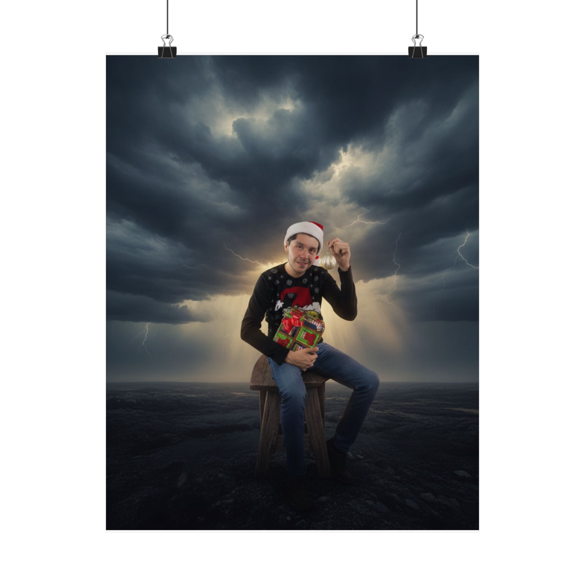 Dramatic Storm — Person — Matte Poster
