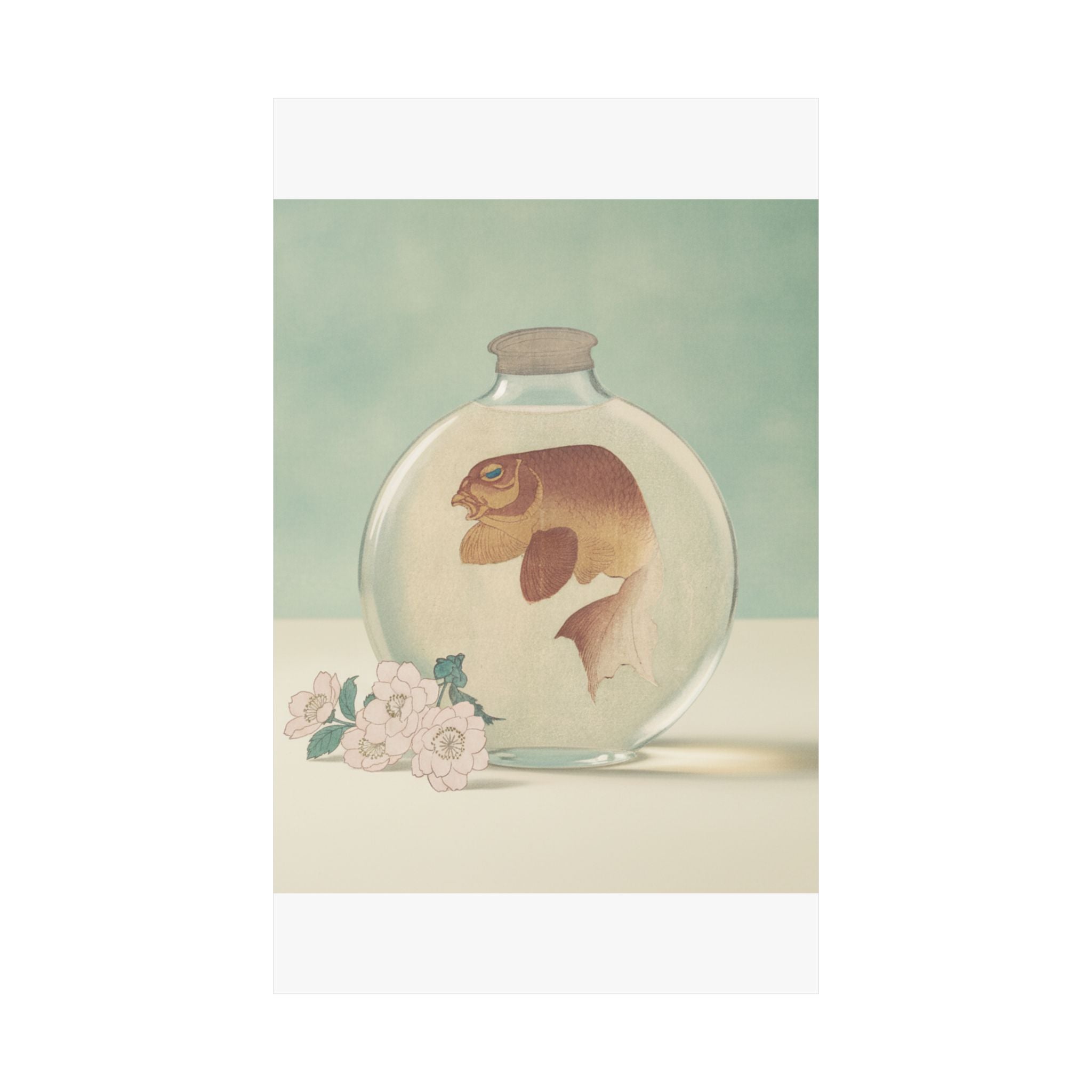 Product Marketing — Gold-Fish In A Glass Bottle — Matte Poster