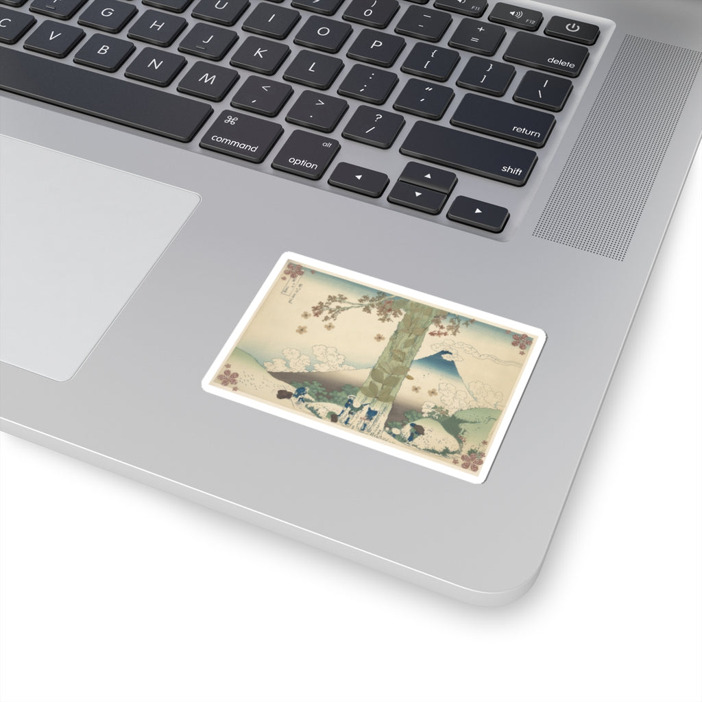 Botanical — Mishima Pass In Kai Province (Kōshū Mishima Goe), From The Series Thirty-Six Vie — Kiss-Cut Sticker