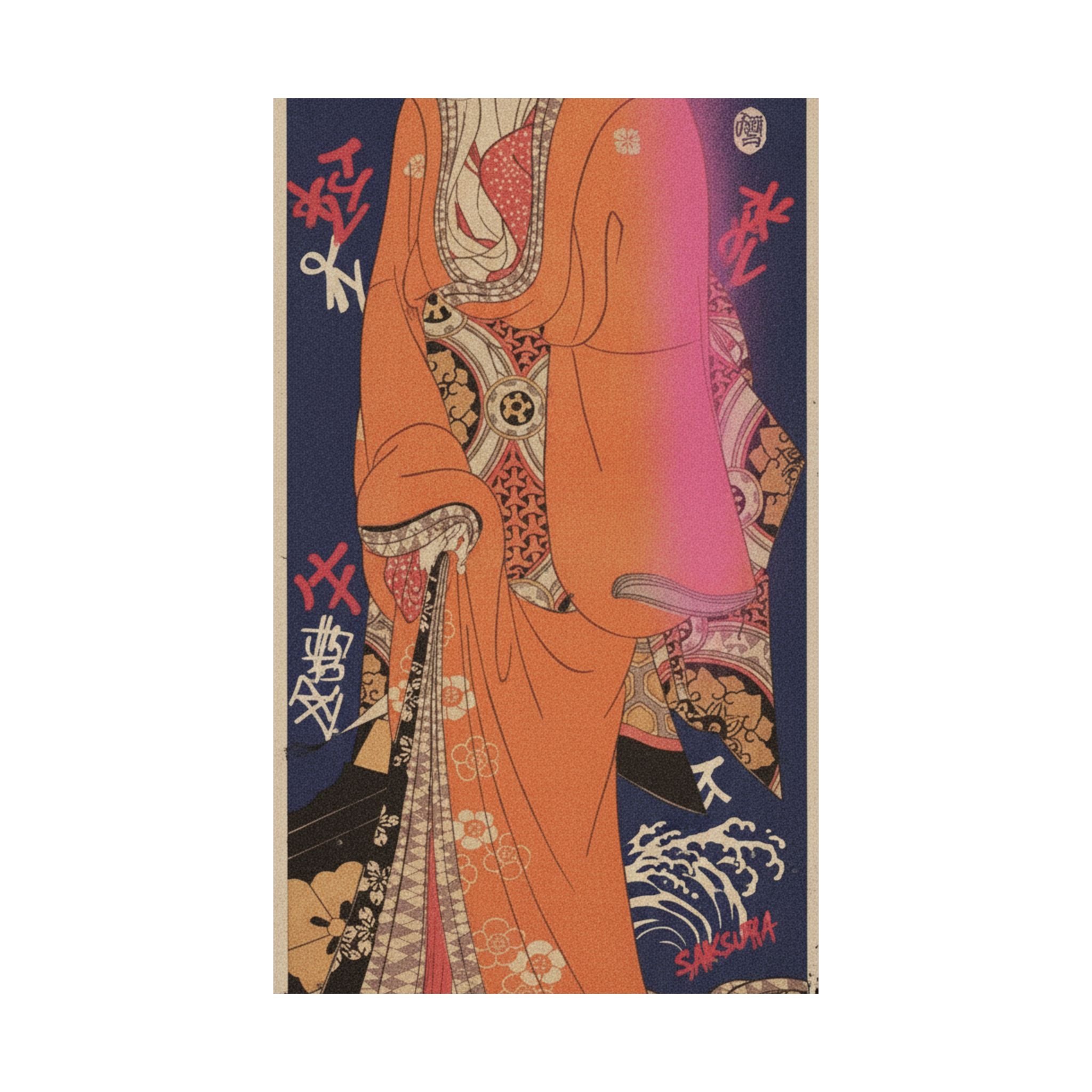 Japanese Street — Geisha, Probably A Singing Girl — Matte Poster