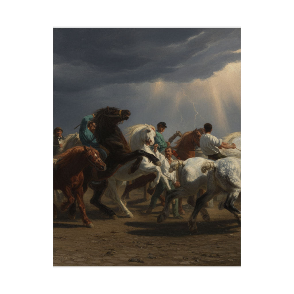 Dramatic Storm — Horse — Matte Poster