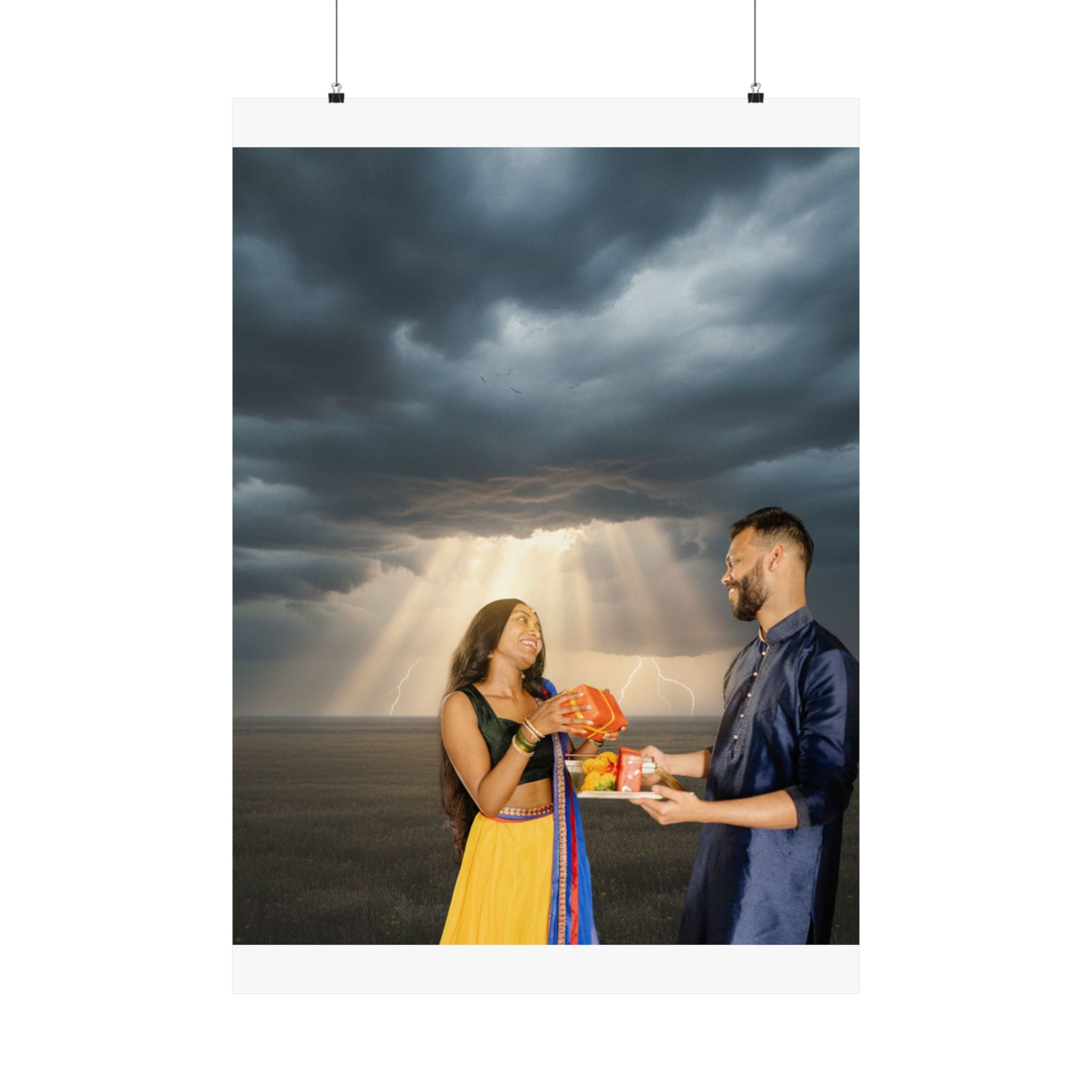 Dramatic Storm — Person — Matte Poster