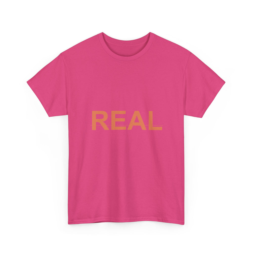 REAL Bold Burnt-Orange Minimal Typography Tee