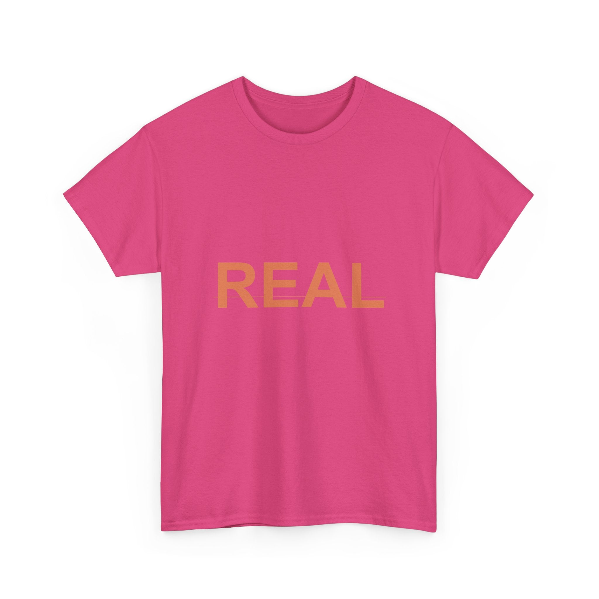 REAL Bold Burnt-Orange Minimal Typography Tee