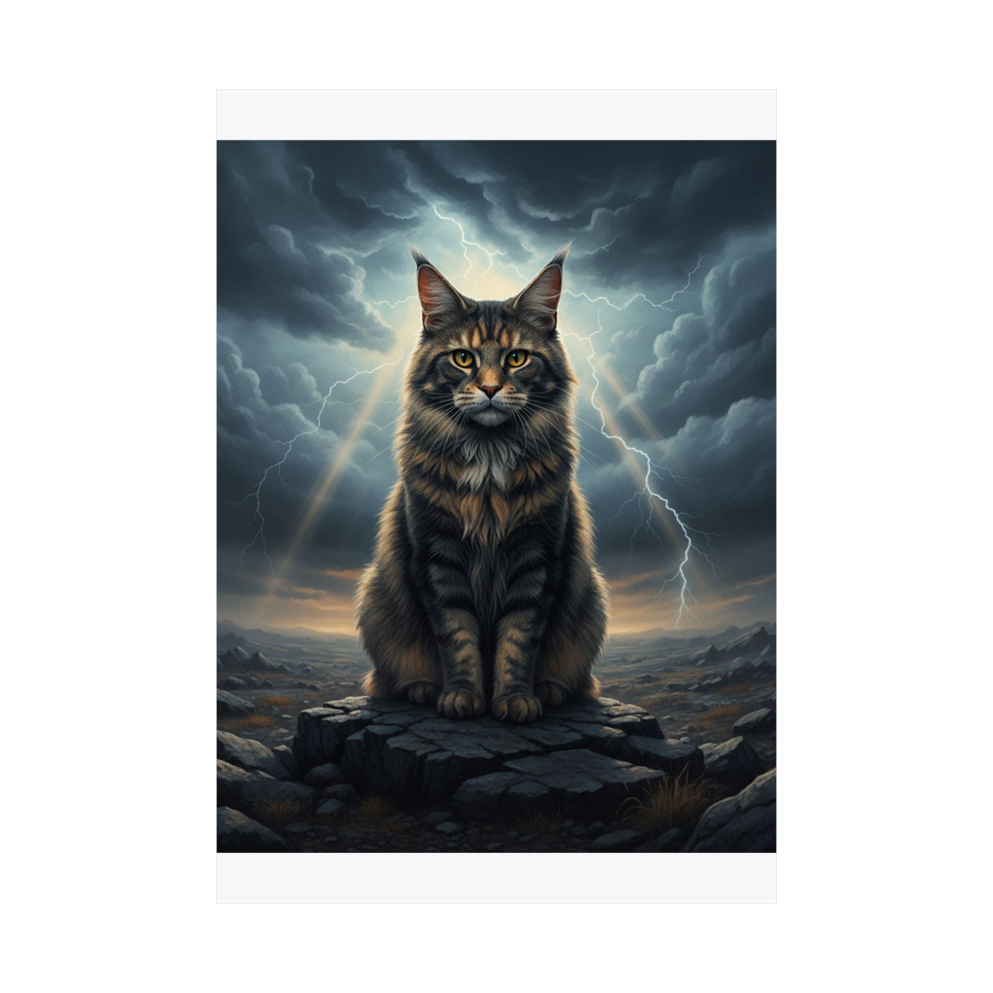 Dramatic Storm — Cat — Matte Poster