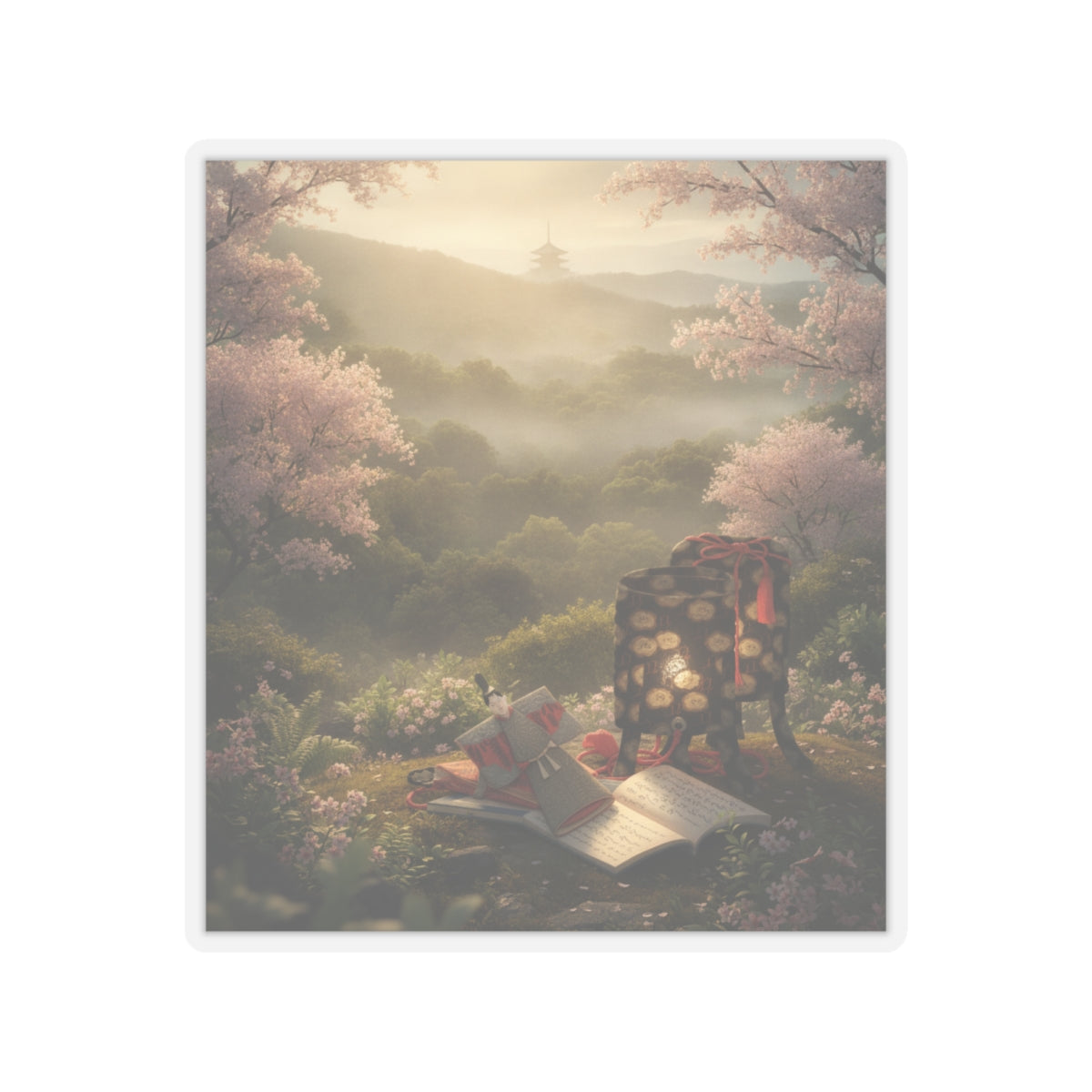 Scenic Nature — The Doll Festival, Third Day Of The Third Month — Kiss-Cut Sticker