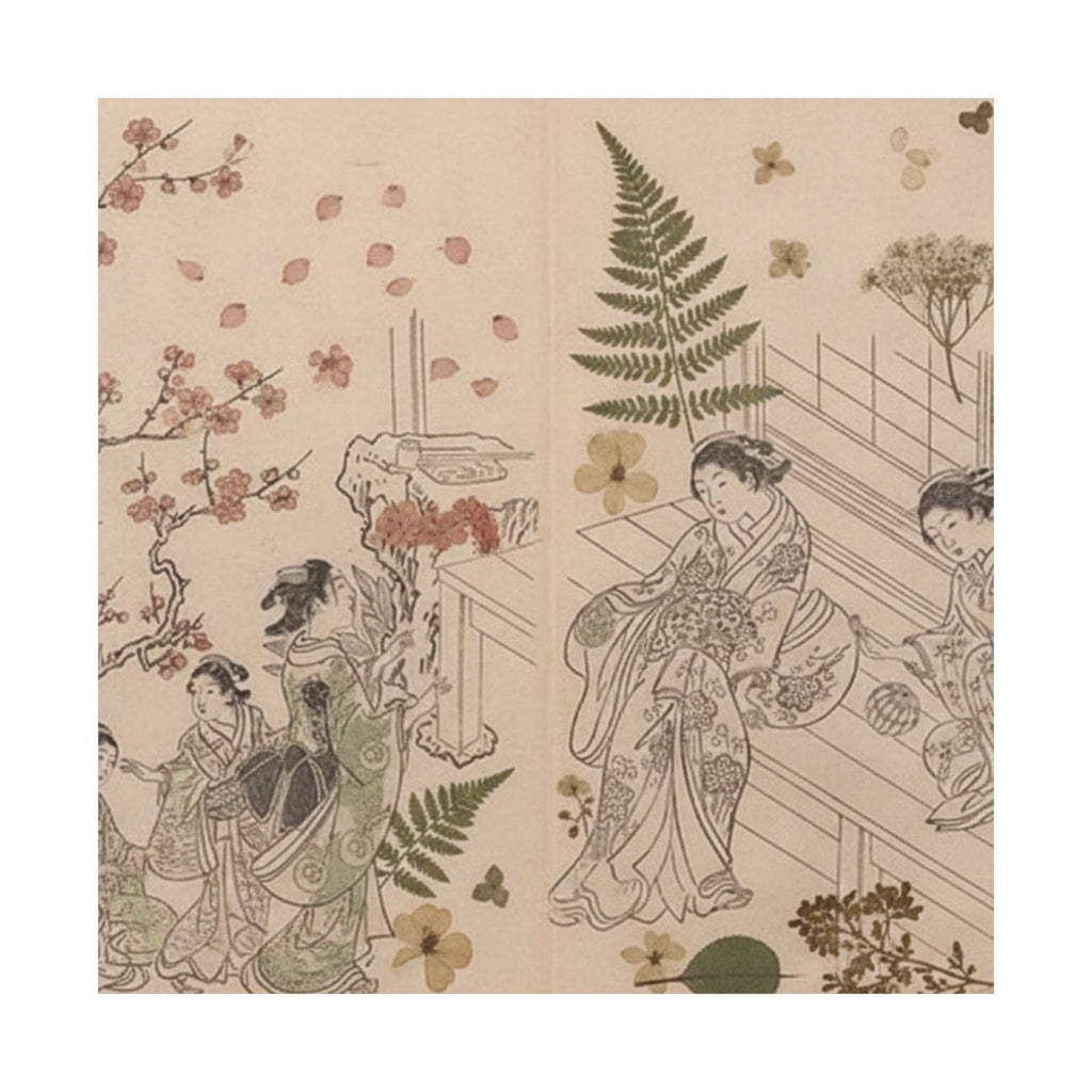 Botanical — True Reflections On The Life And Manners Of A Woman (Ehon Masukagami) 絵本十寸鏡 — Matte Poster