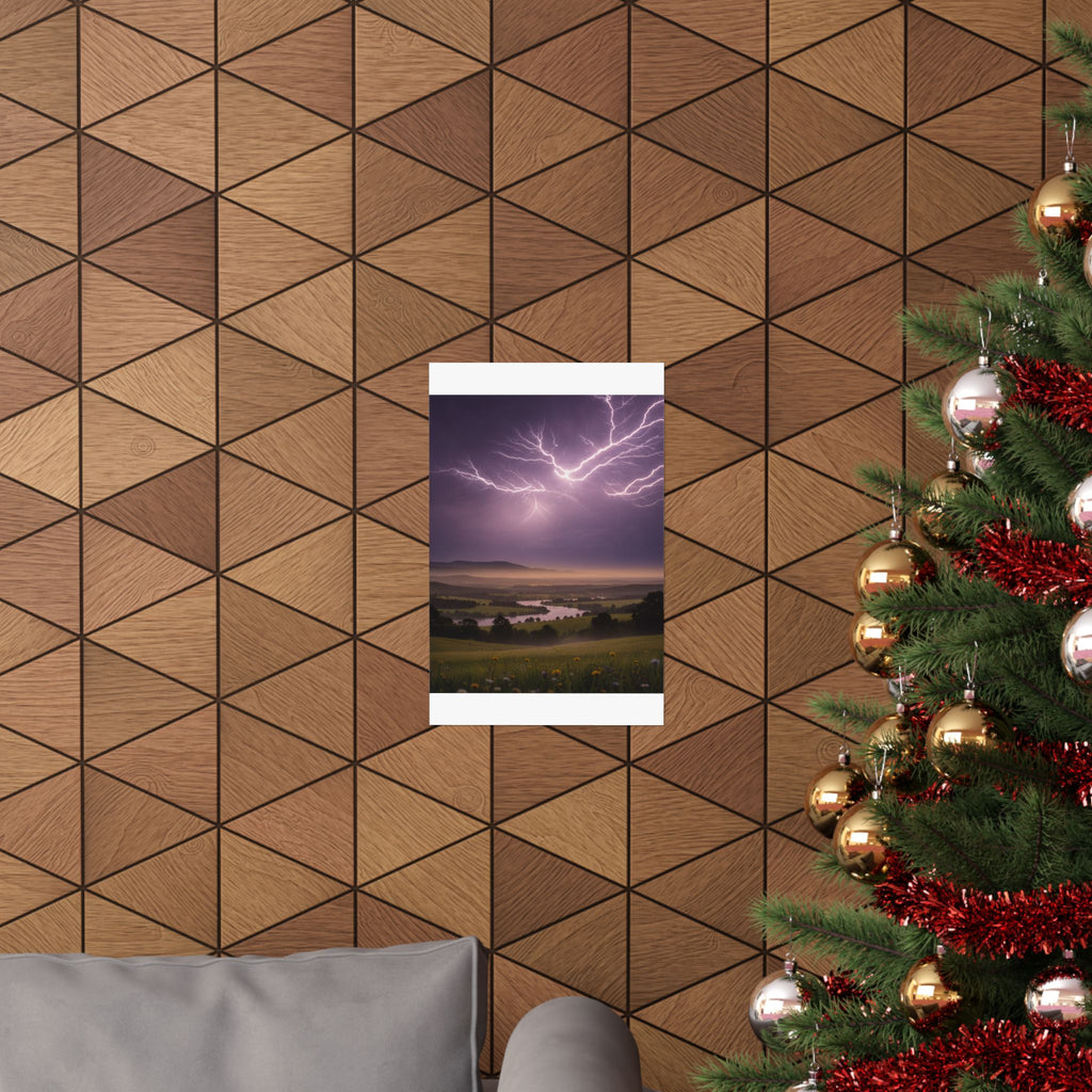 Scenic Nature — Lightning — Matte Poster