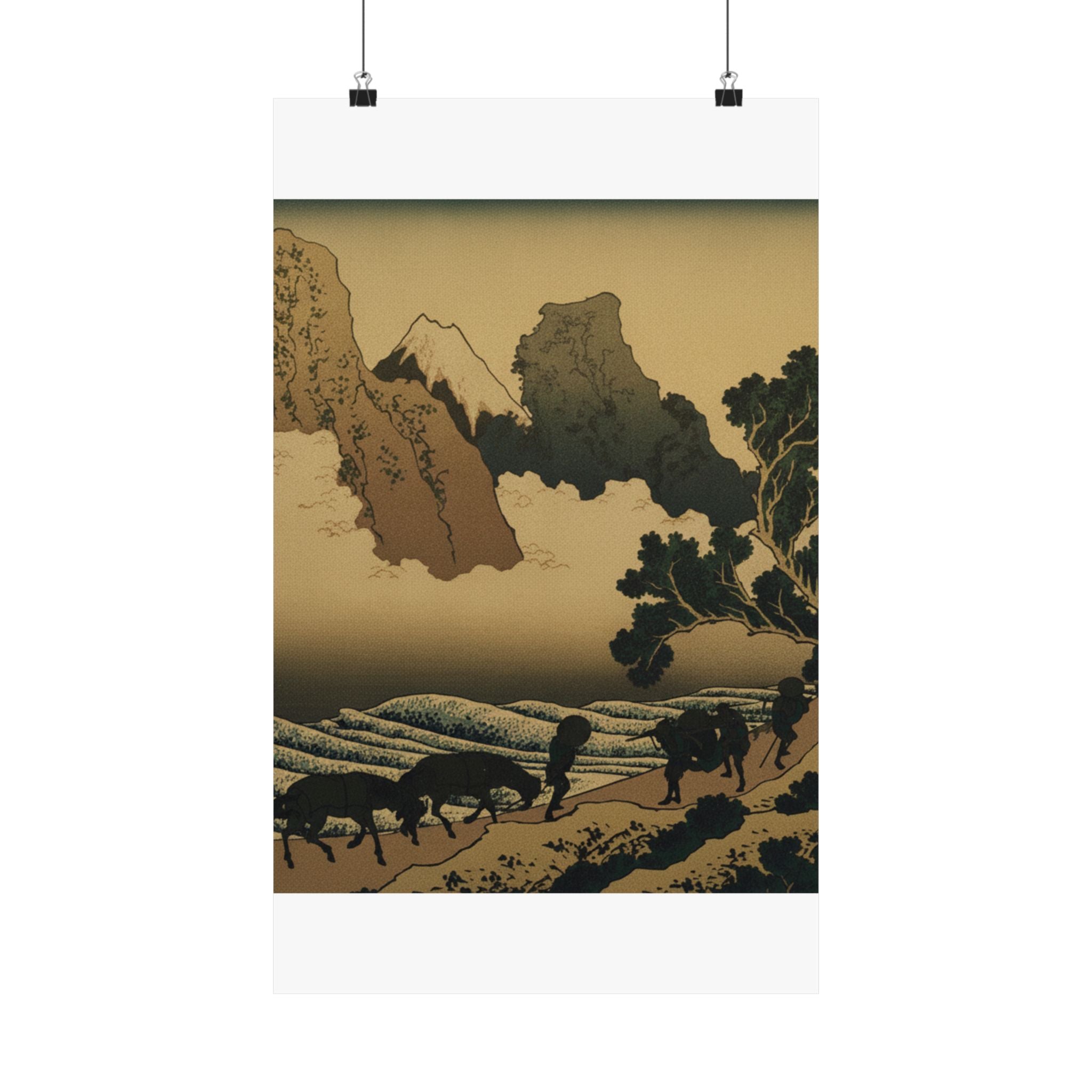 Scenic Nature — View From The Other Side Of Fuji From The Minobu River (Minobugawa Ura Fuji), Fr — Matte Poster