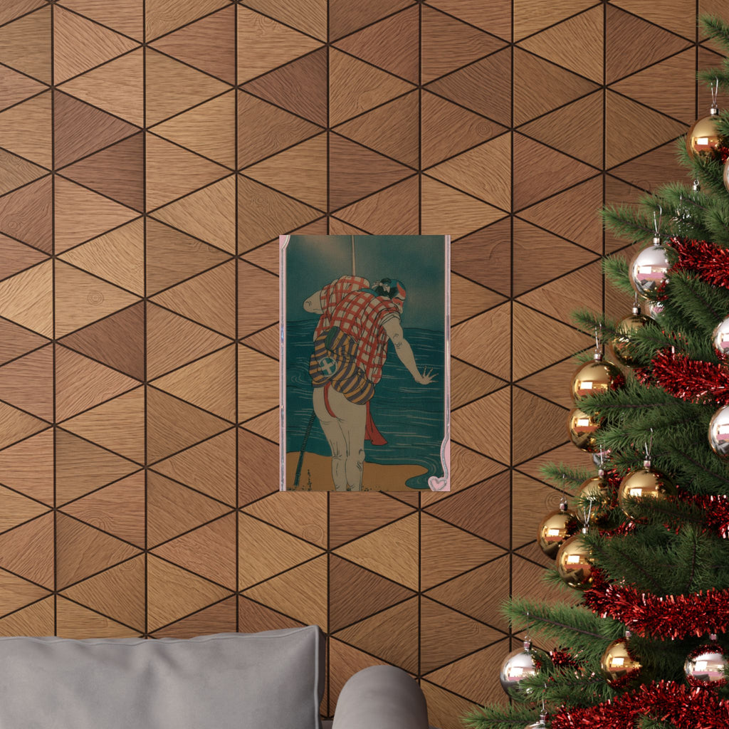 Cinematic — The Actor Otani Hiroemon Iii As Man Ready To Wade Into The Sea With A Drawn Swor — Matte Poster