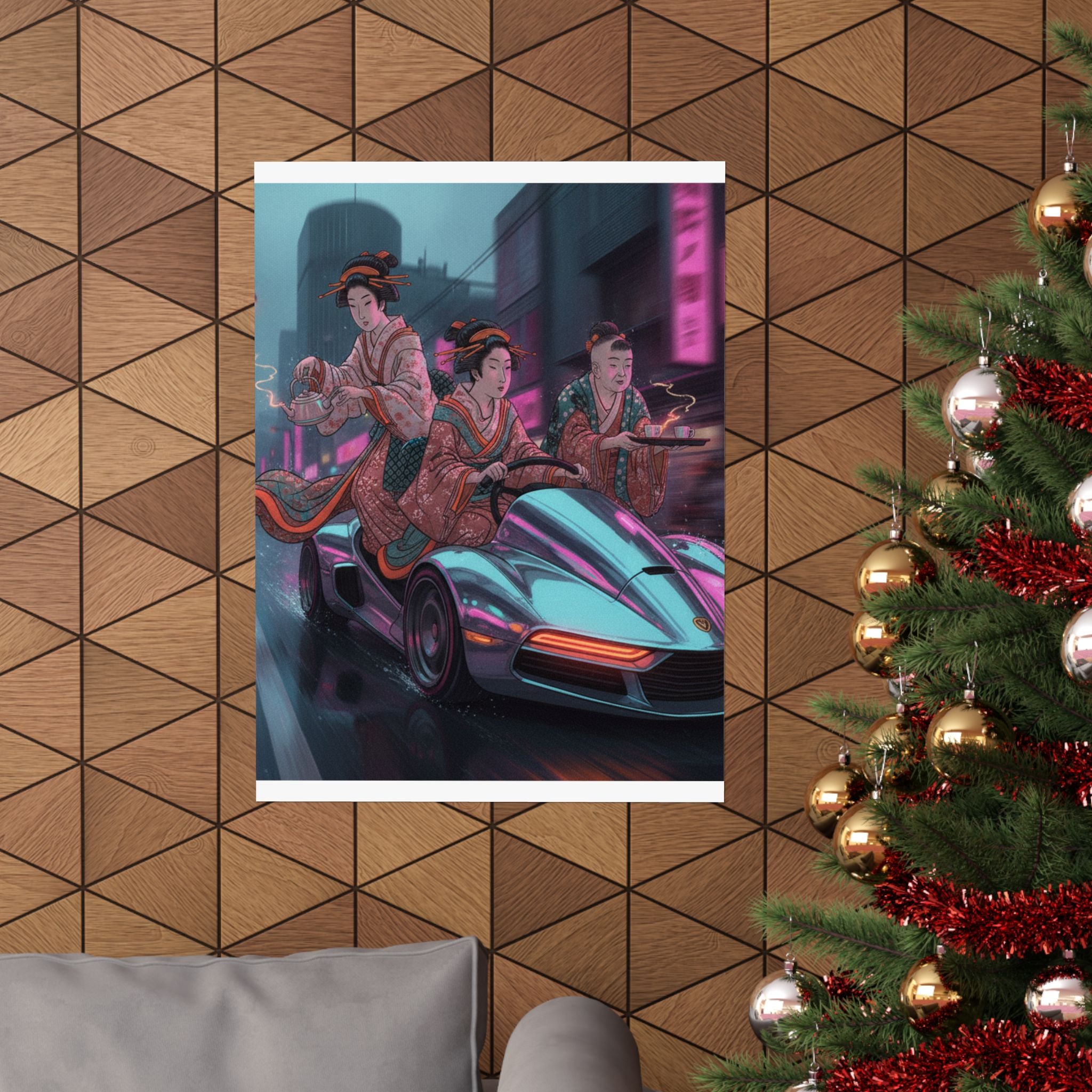 Fast Furious — Two Young Ladies Having Tea Attended By Elderly Servant — Matte Poster