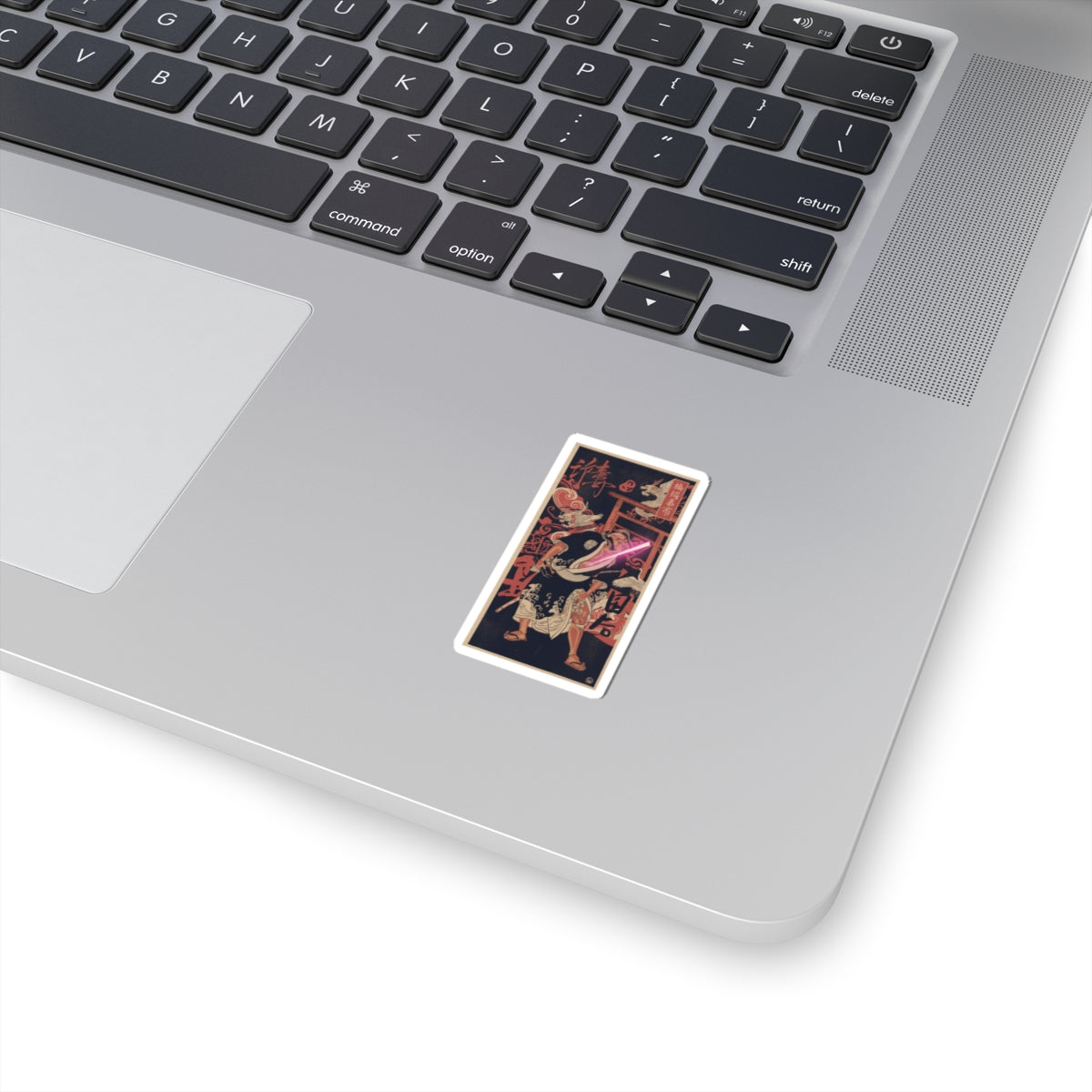 Japanese Street — The Actor 2Nd Nakamura Sukegoro As A Man Bearing A Black Lacquer Letter Box — Kiss-Cut Sticker