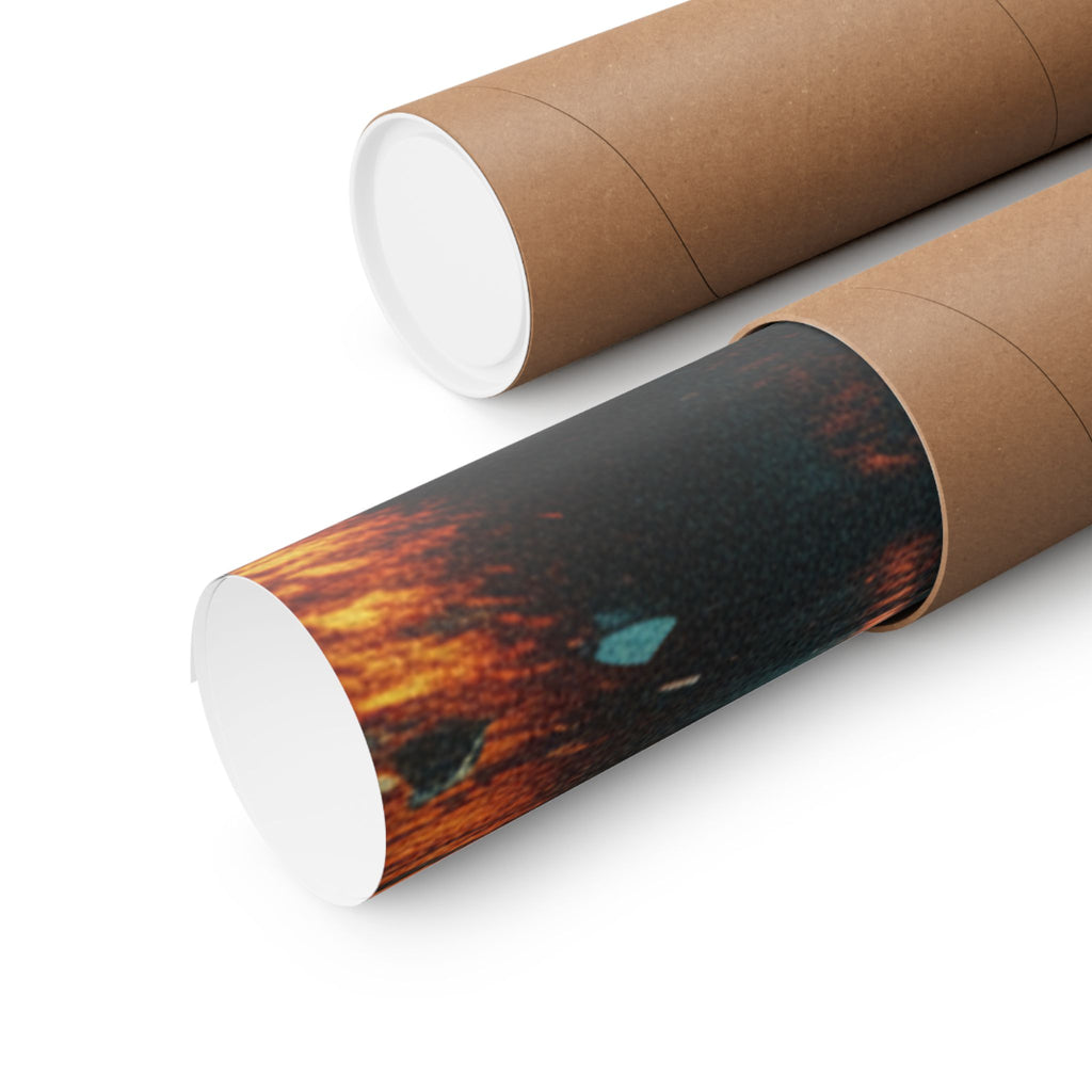 Fast Furious — Red Carp Ascending A Waterfall — Matte Poster