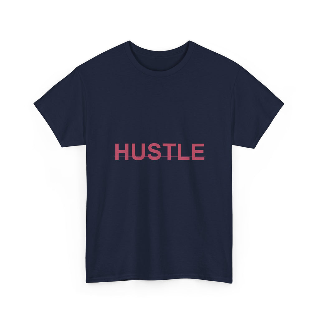 HUSTLE Bold Crimson Minimal Typography Graphic Tee