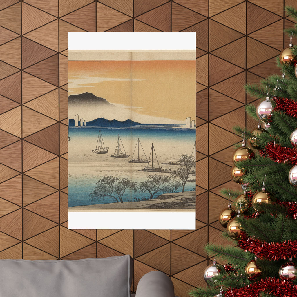 Affirmation — Sailing Boats Returning To Yabase, Lake Biwa — Matte Poster