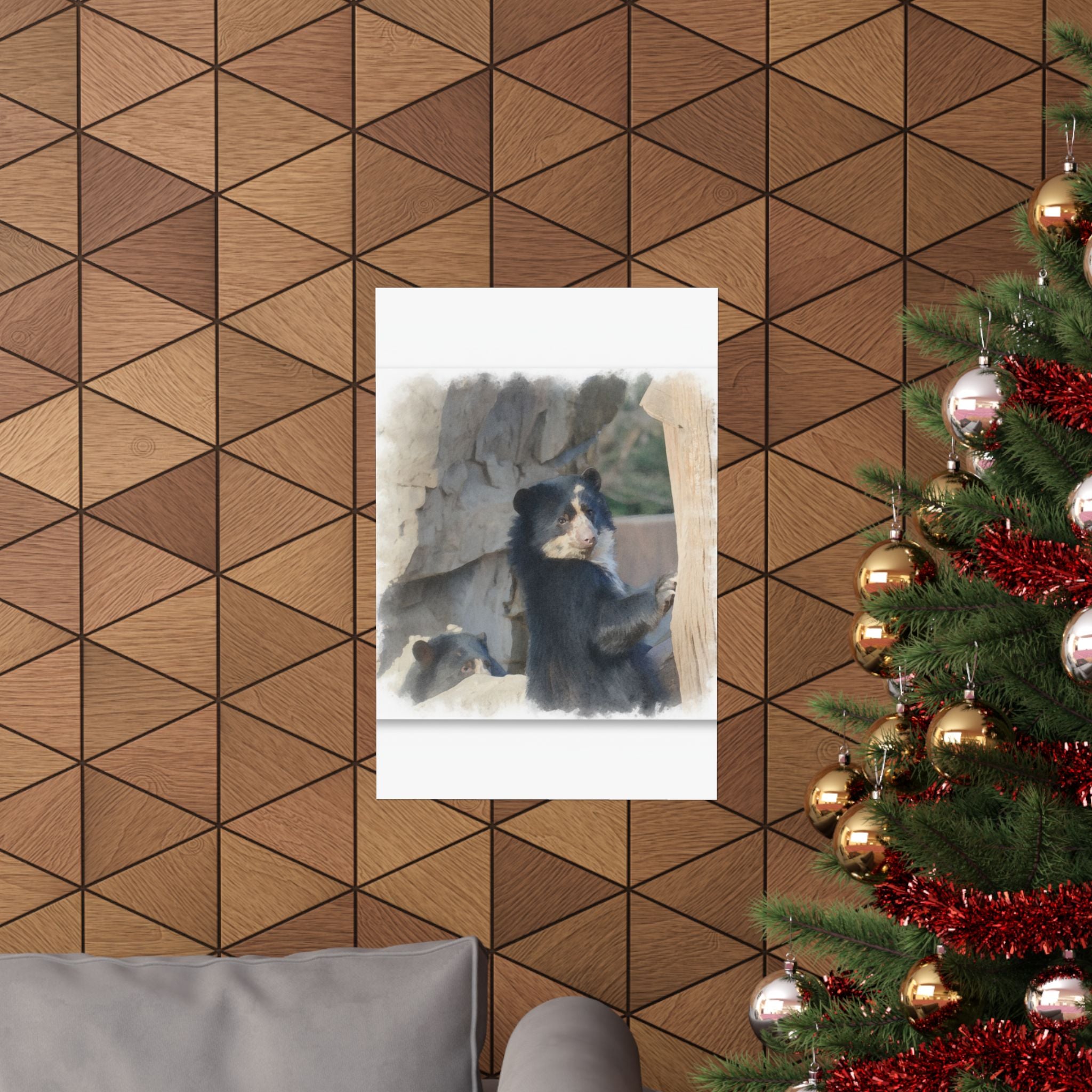 Watercolor — Bear — Matte Poster