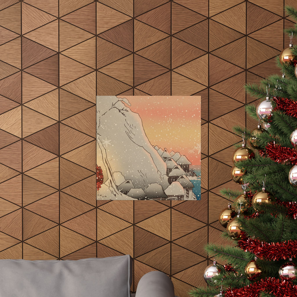 Southern Sunset — Nichiren In Snow At Tsukahara, Sodo Province — Matte Poster