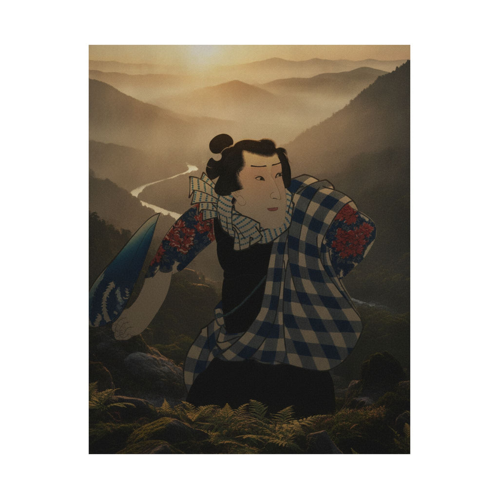 Scenic Nature — Ichimura Takenojō V As Yukanba Kozō Kichiza, From A Modern Water Margin (Kinsei  — Matte Poster