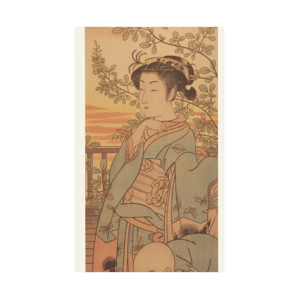 Southern Sunset — A Young Lady And Her Boy Servant — Matte Poster