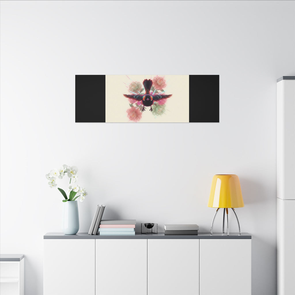 BRED IN THE CITY Flying Bird & Roses Matte Canvas