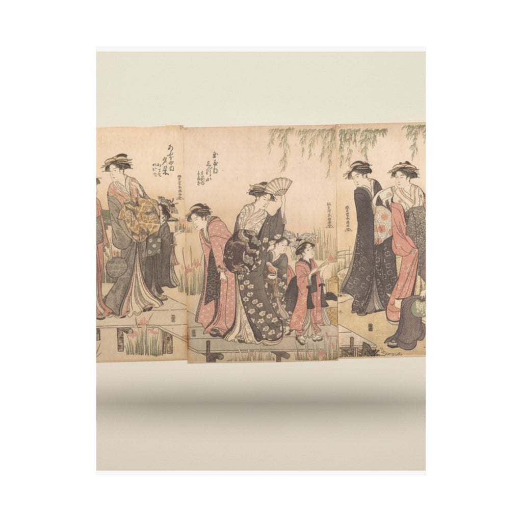 Product Marketing — Courtesans In An Iris Garden — Matte Poster