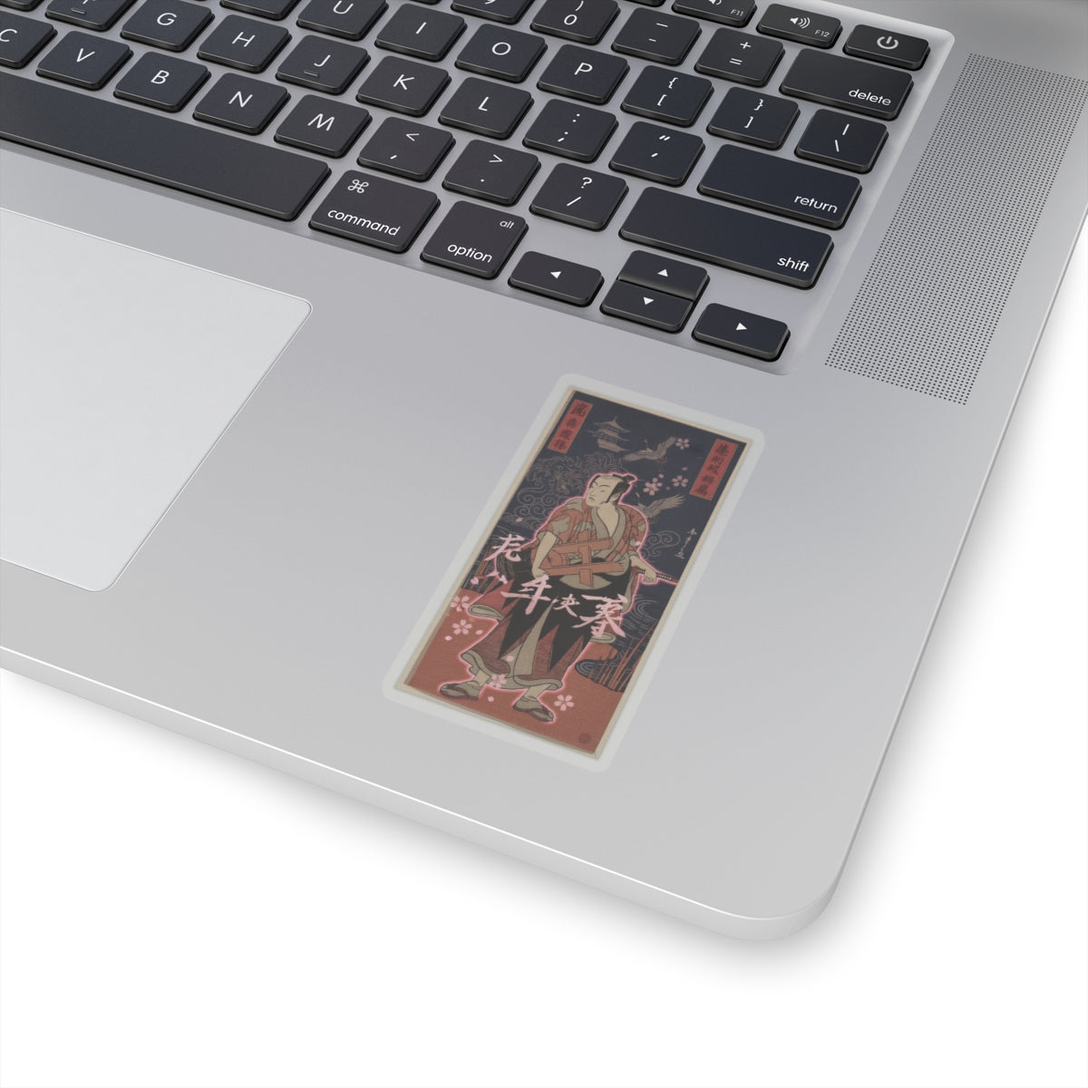 Japanese Street — The Fourth Matsumoto Koshiro As A Man Standing On The Bank Of A River — Kiss-Cut Sticker