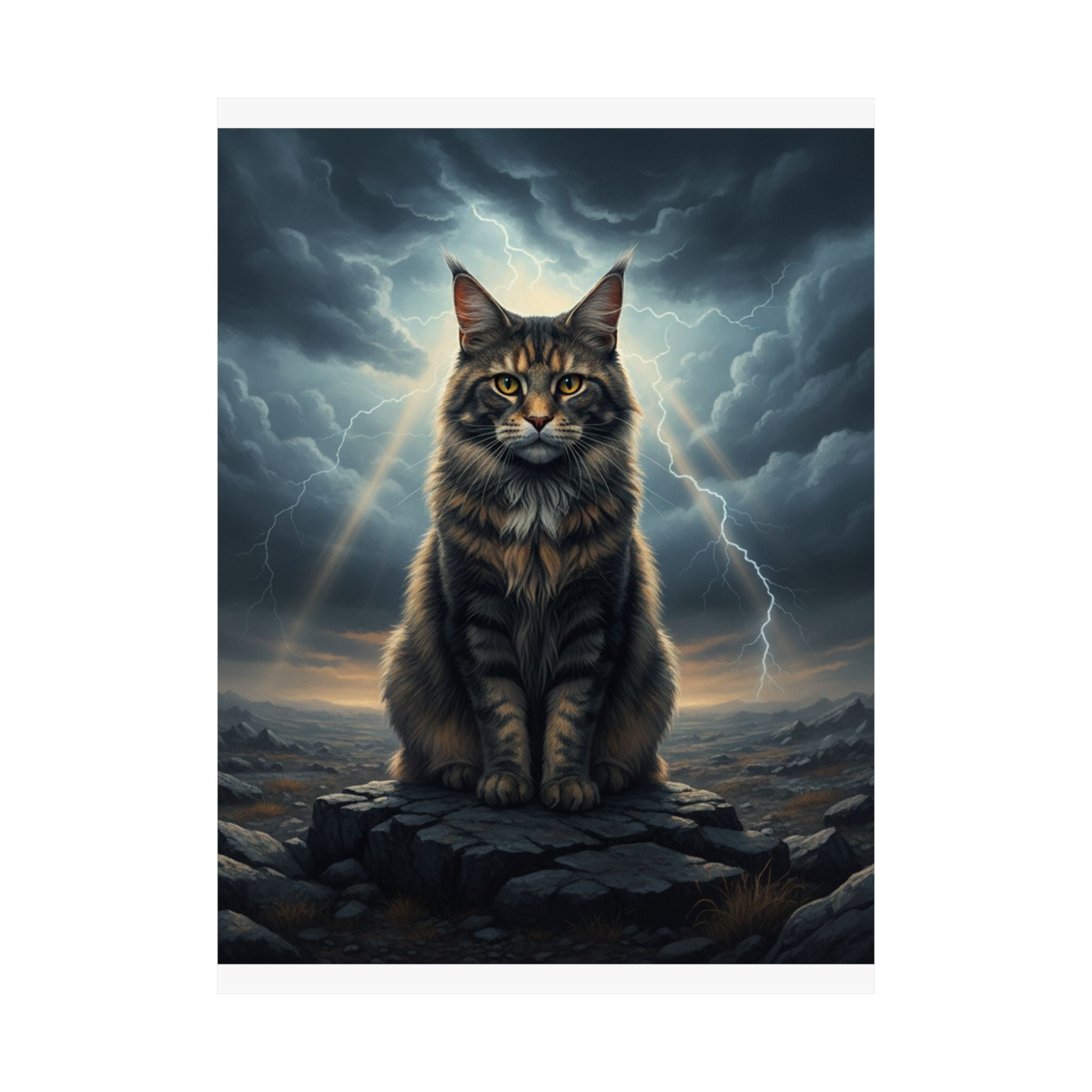 Dramatic Storm — Cat — Matte Poster