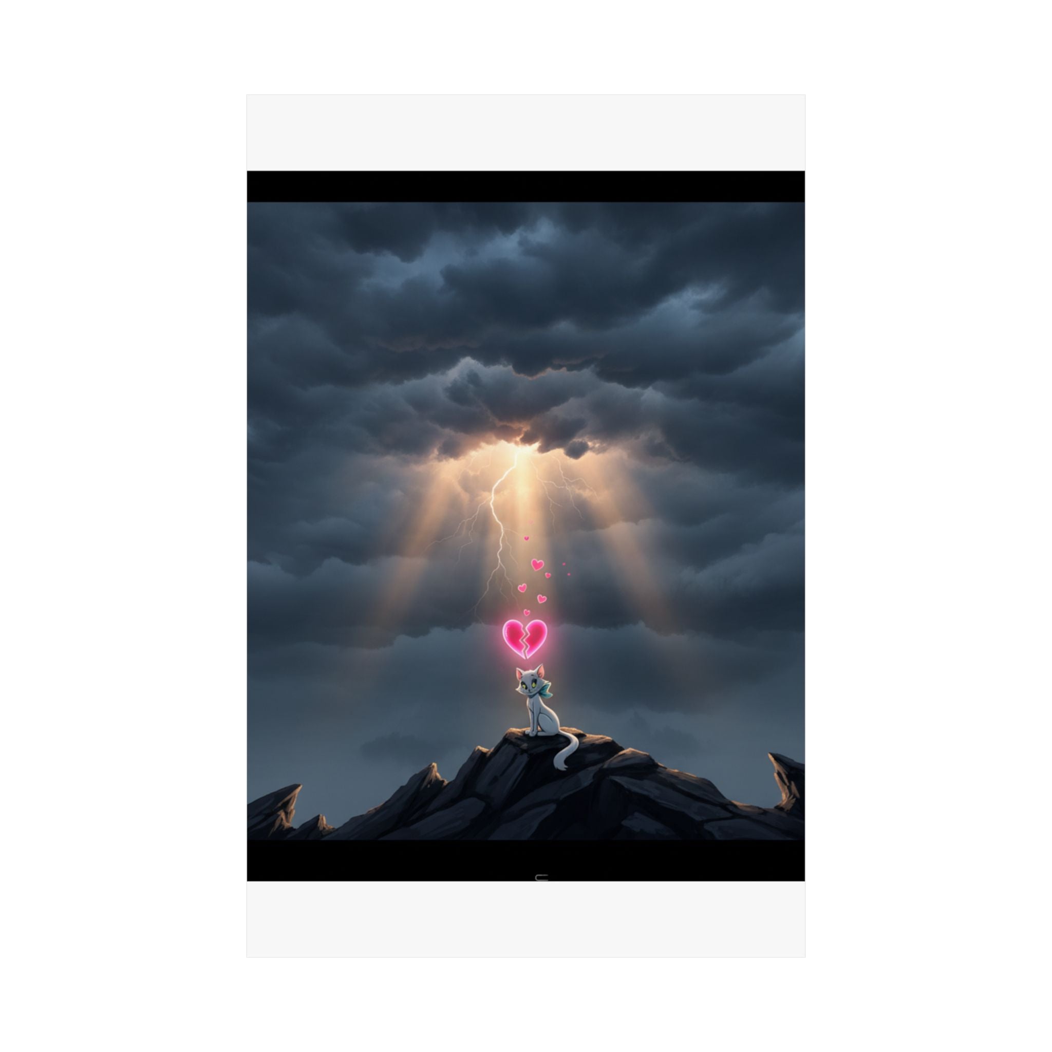 Dramatic Storm — Cat — Matte Poster